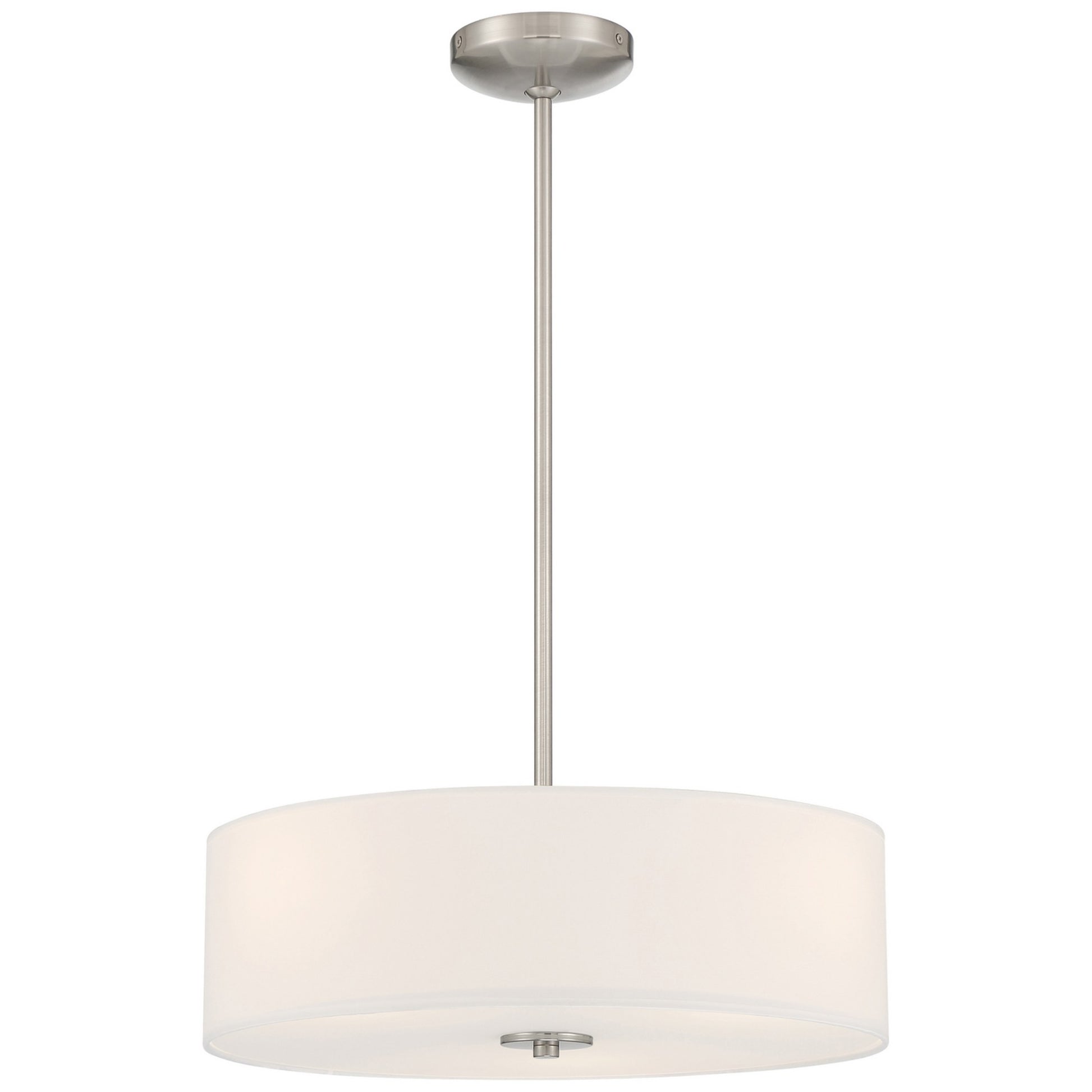 Mid Town 18" Convertible LED Pendant, Brushed Steel Finish - Bees Lighting