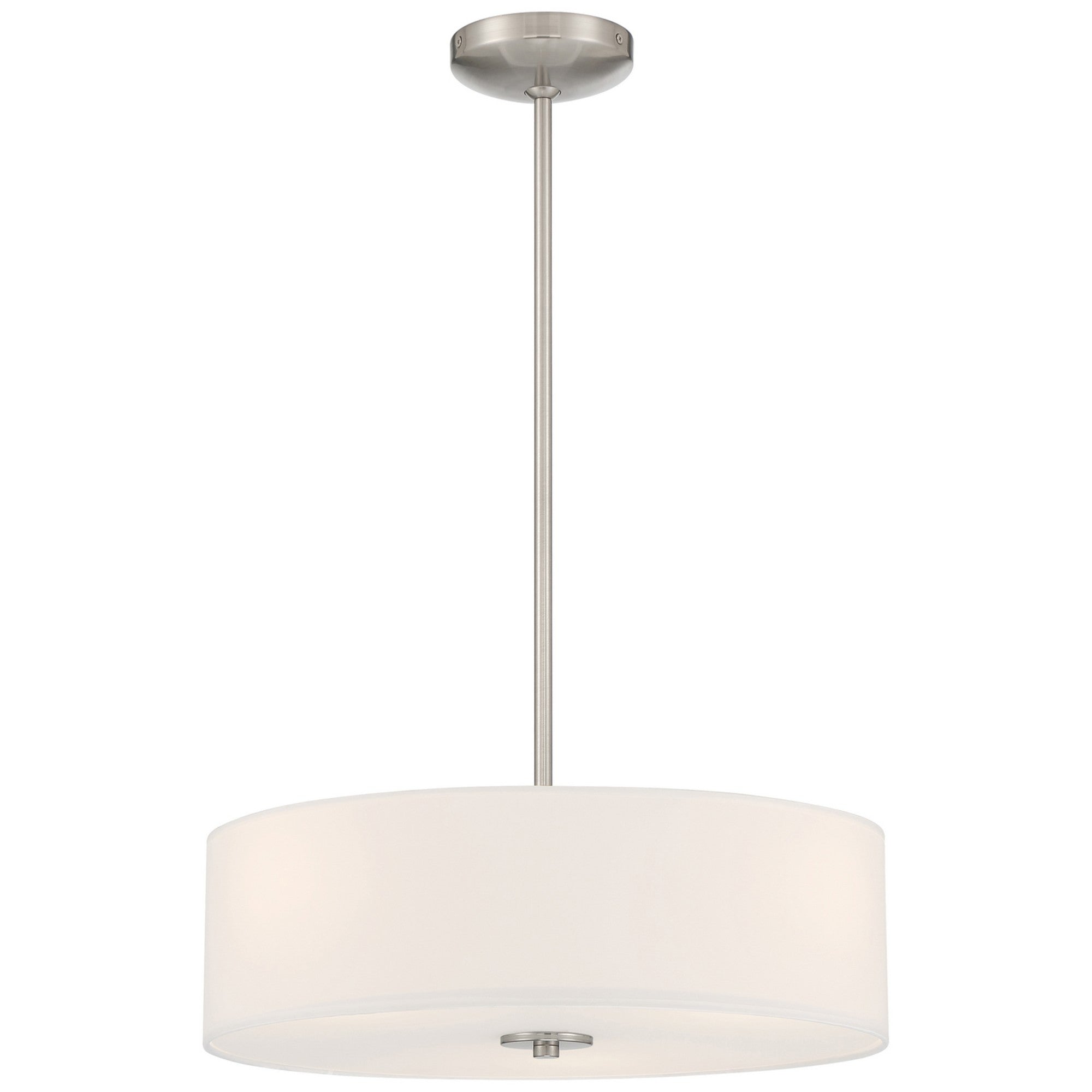Mid Town 18" Convertible LED Pendant, Brushed Steel Finish - Bees Lighting