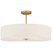 Mid Town 24" Convertible LED Pendant, Antique Brushed Brass Finish - Bees Lighting