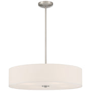 Mid Town 24" Convertible LED Pendant, Brushed Steel Finish - Bees Lighting