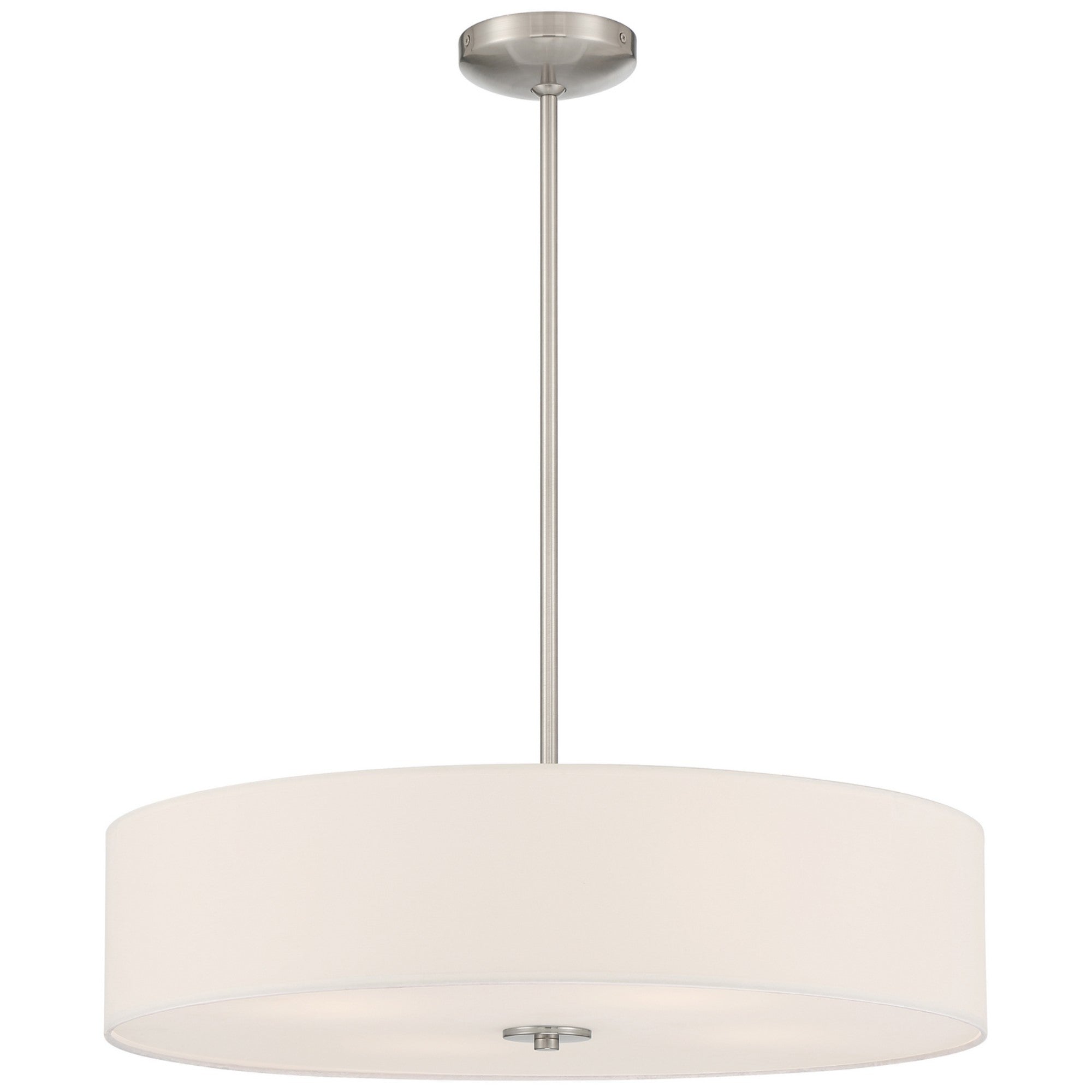 Mid Town 24" Convertible LED Pendant, Brushed Steel Finish - Bees Lighting