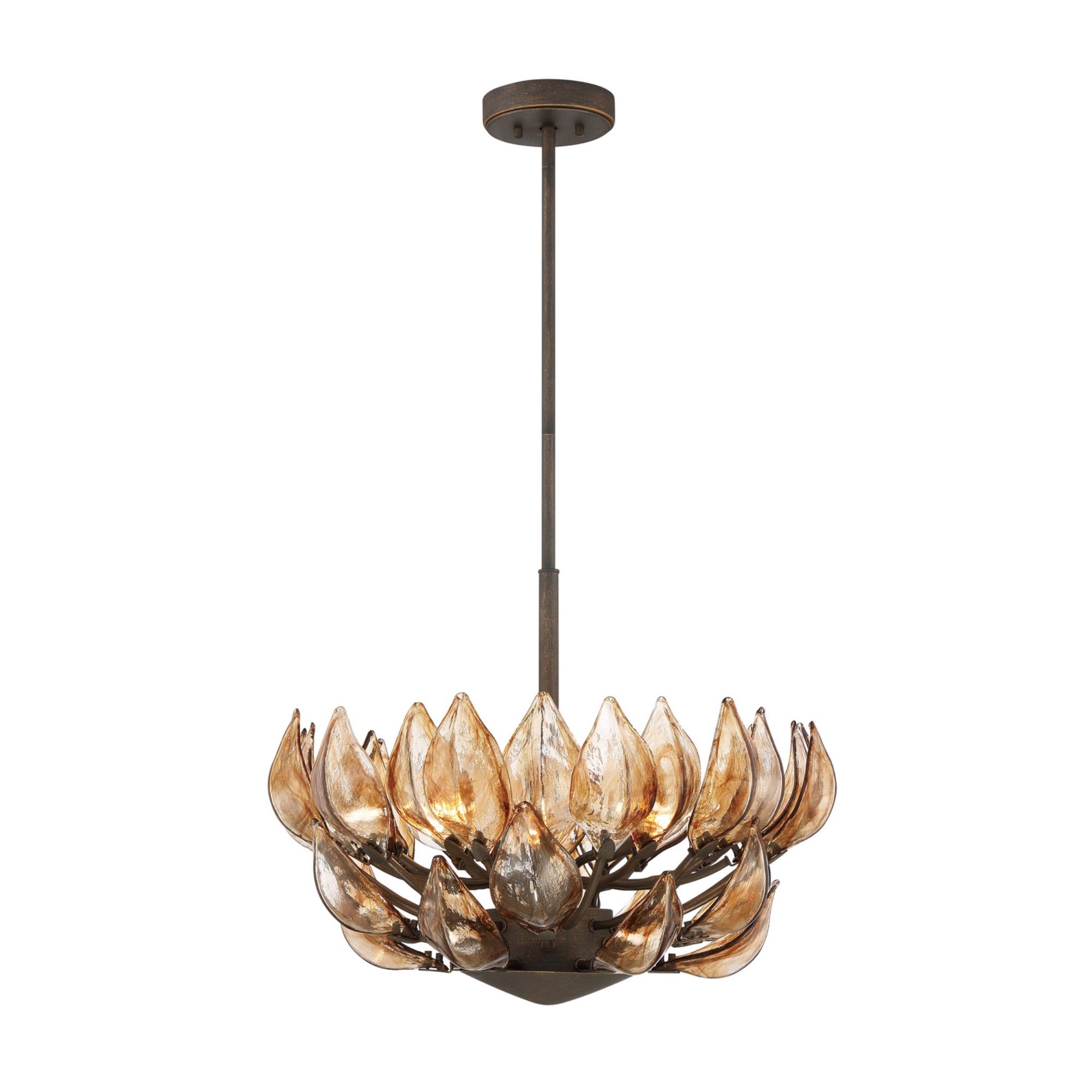 Arboles 24" 6-Light Pendant, Heritage Bronze Finish - Bees Lighting