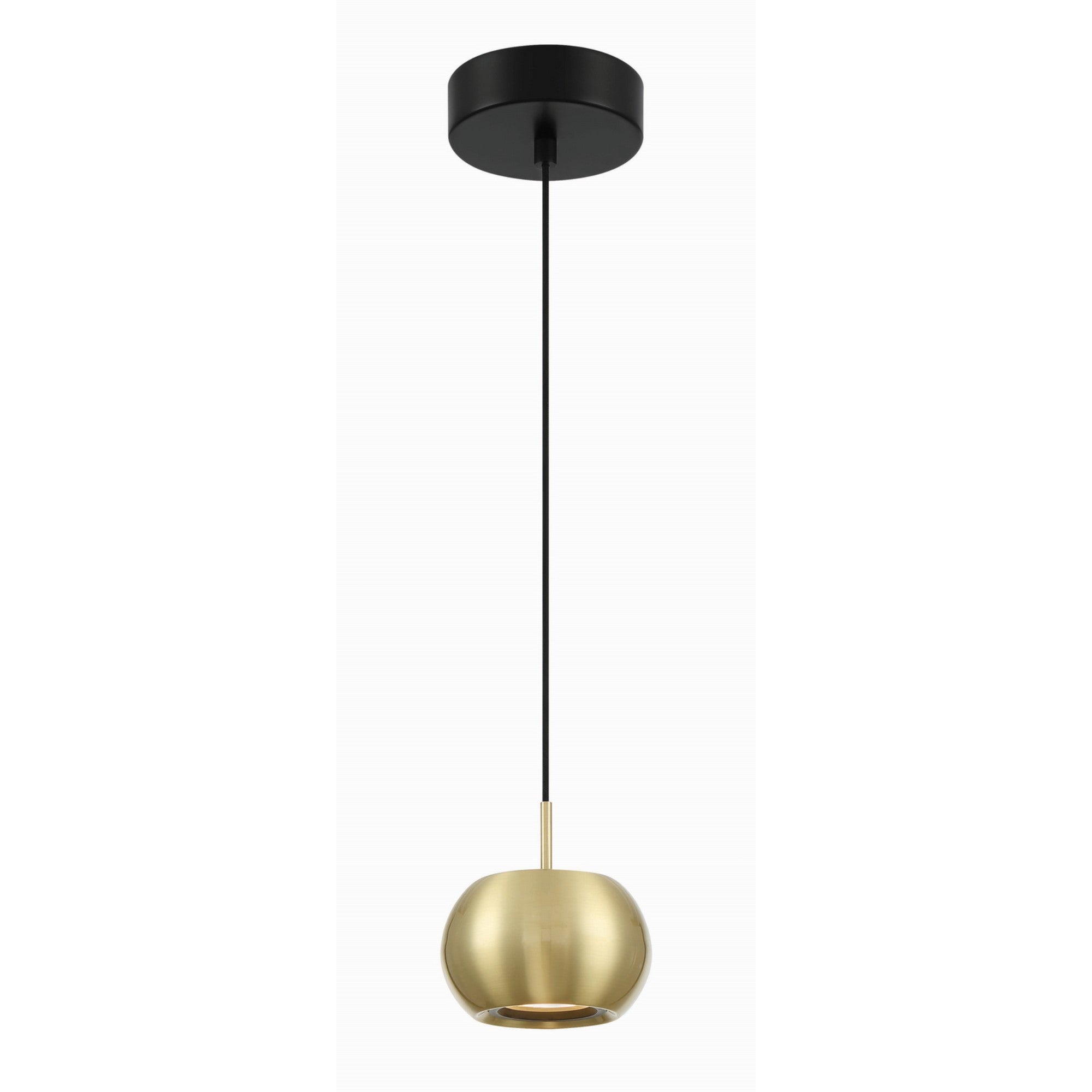 Halo 5 in. LED Pendant Light Gold finish