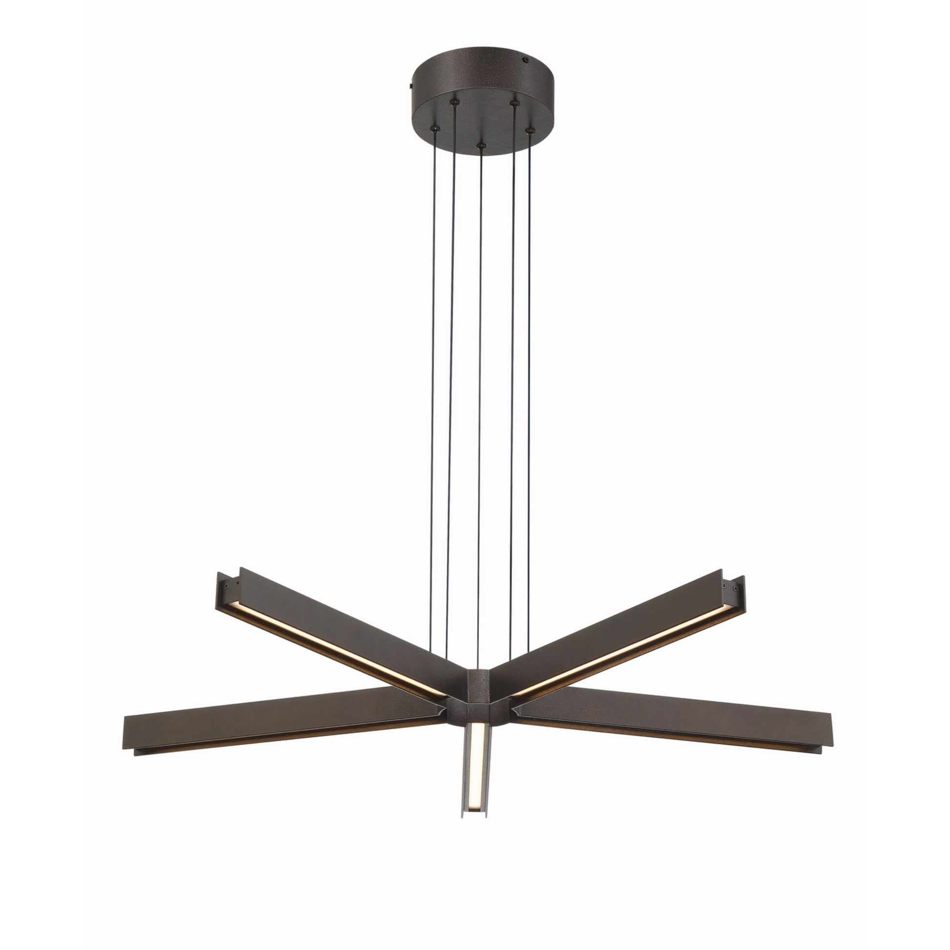 Structure 32" LED Chandelier, Smoked Iron Finish - Bees Lighting