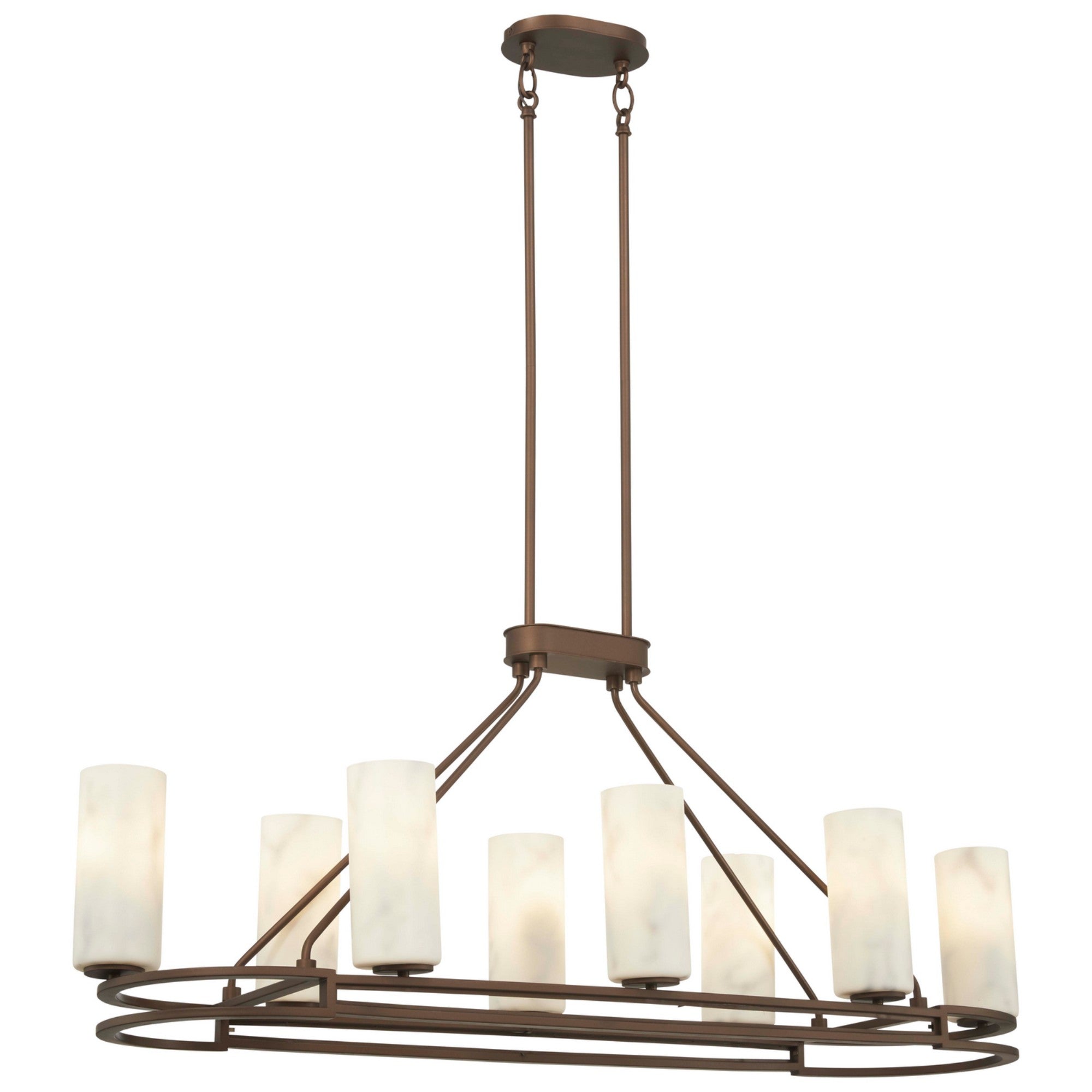 Buchanan 47" 8-Light Island Light, Hellenic Bronze Finish - Bees Lighting