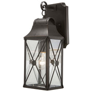 De Luz 17" Outdoor Wall Sconce, Oil Rubbed Bronze & Gold Highlights - Bees Lighting