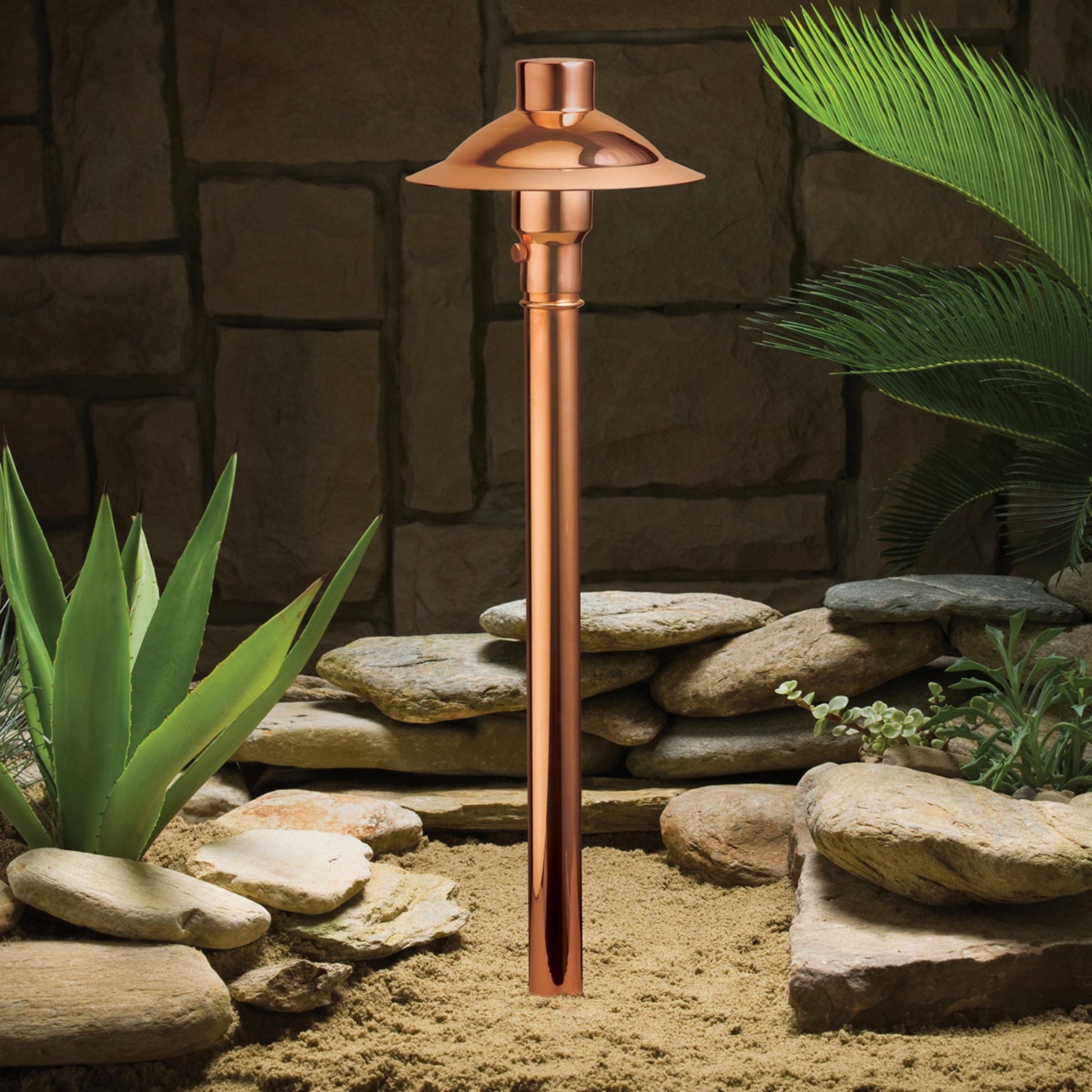 Adjustable Copper 12V Path Light, Copper - Bees Lighting