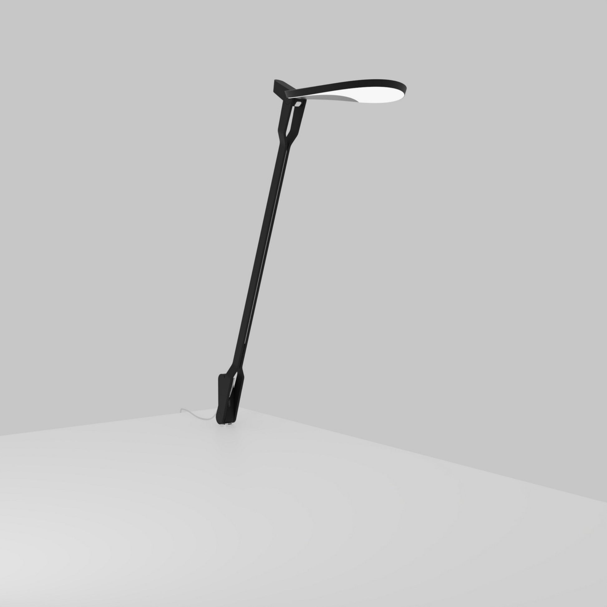 Splitty Pro Matte Black Contemporary LED Desk Lamp with Through-Table Mount and USB Port - Bees Lighting