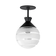 Copacabana 13" Semi-Flush / Pendant, Black Finish - Bees Lighting