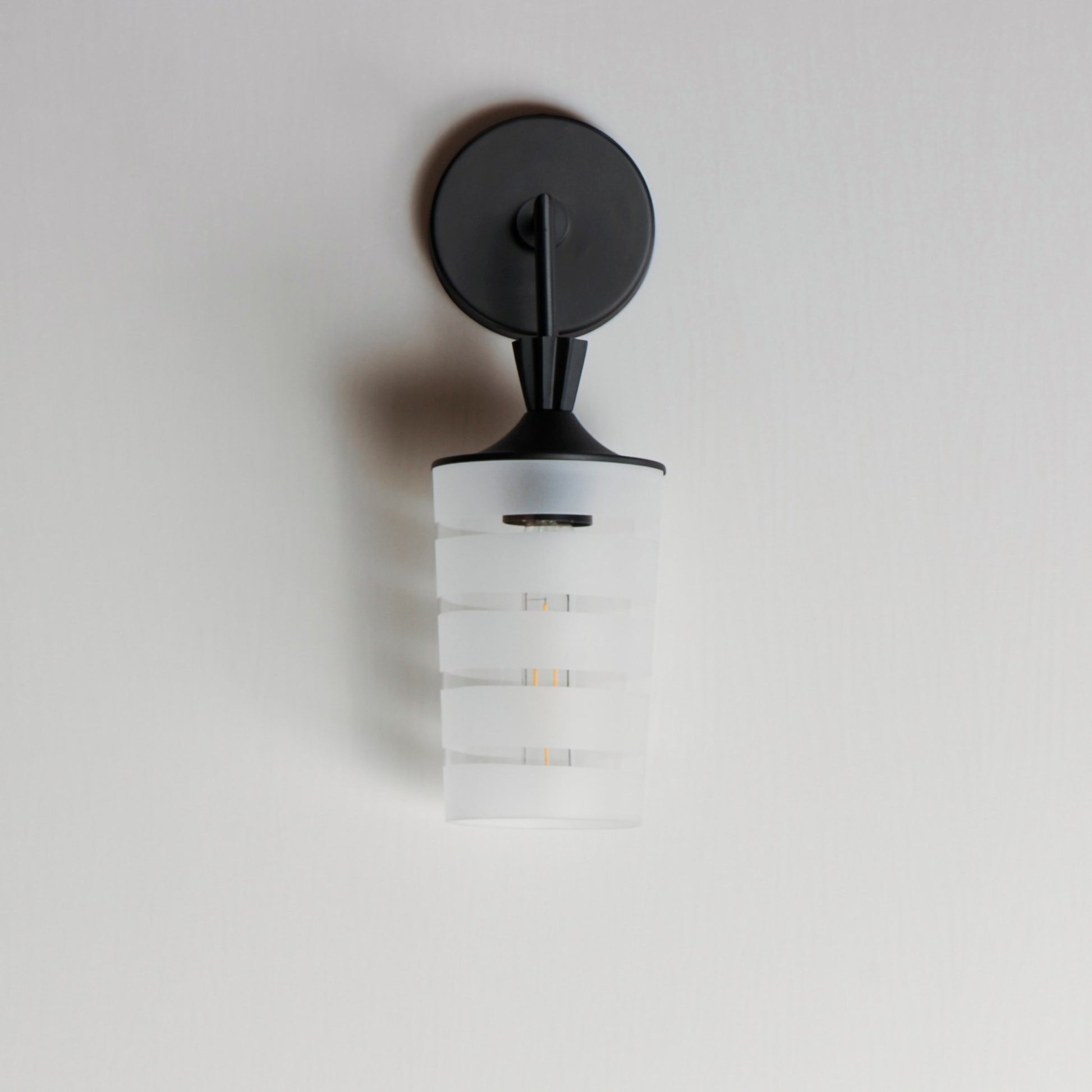 Copacabana 16" Cylinder Outdoor Wall Sconce, Black Finish - Bees Lighting