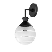 Copacabana 16" Globe Outdoor Wall Sconce, Black Finish - Bees Lighting