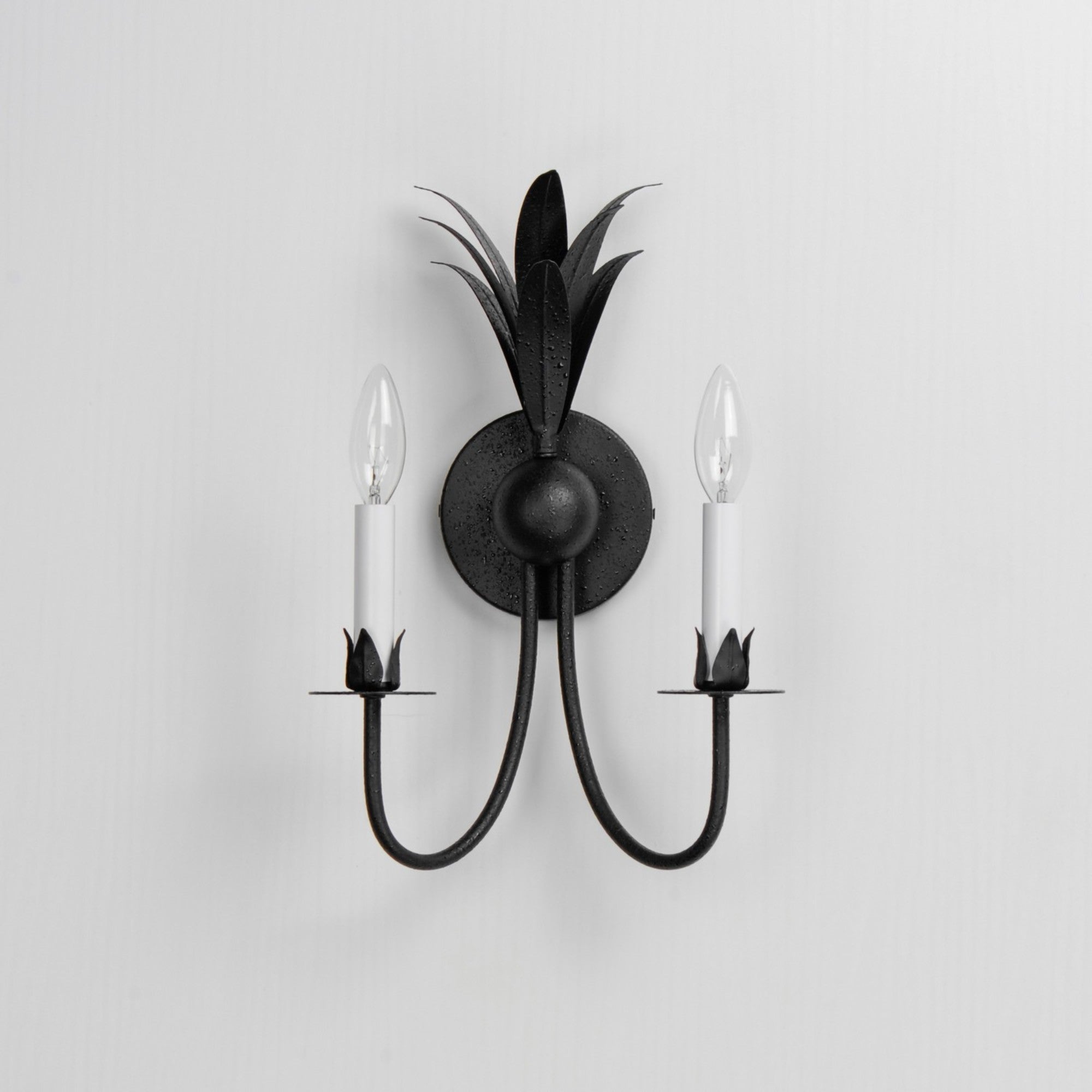 Paloma 16" 2 Lights Armed Sconce, Black Finish - Bees Lighting