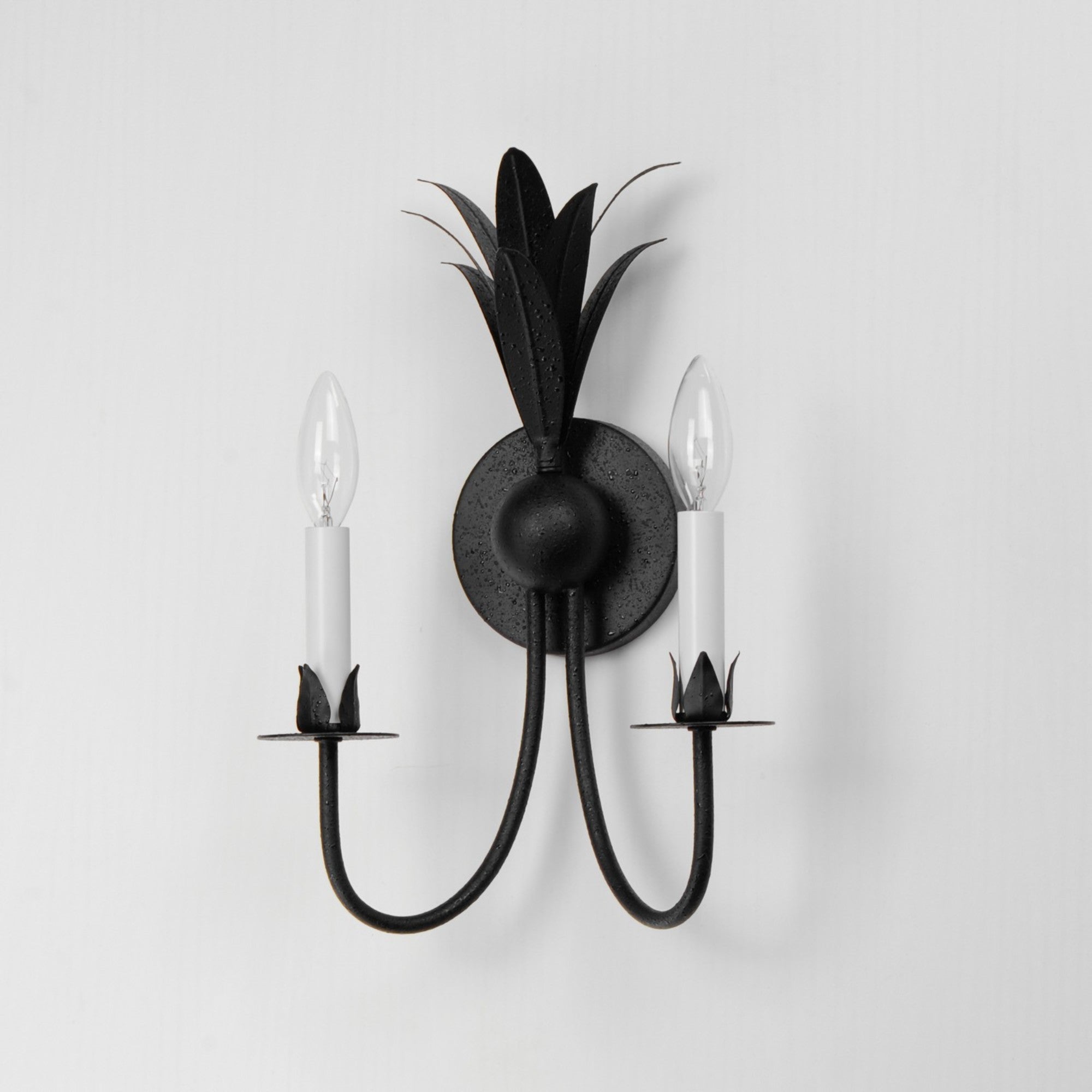 Paloma 16" 2 Lights Armed Sconce, Black Finish - Bees Lighting