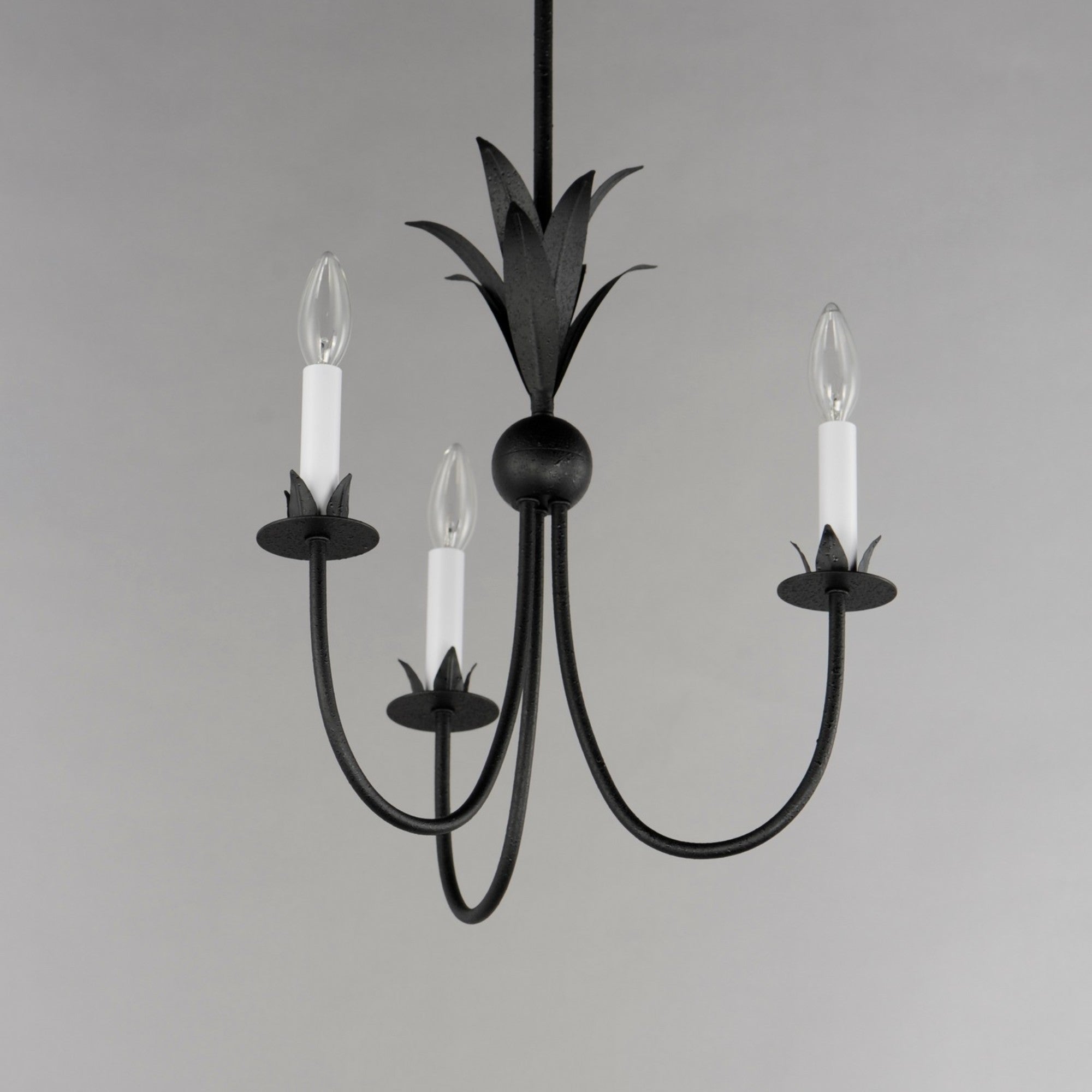 Paloma 16" 3 Lights Chandelier, Black Finish - Bees Lighting