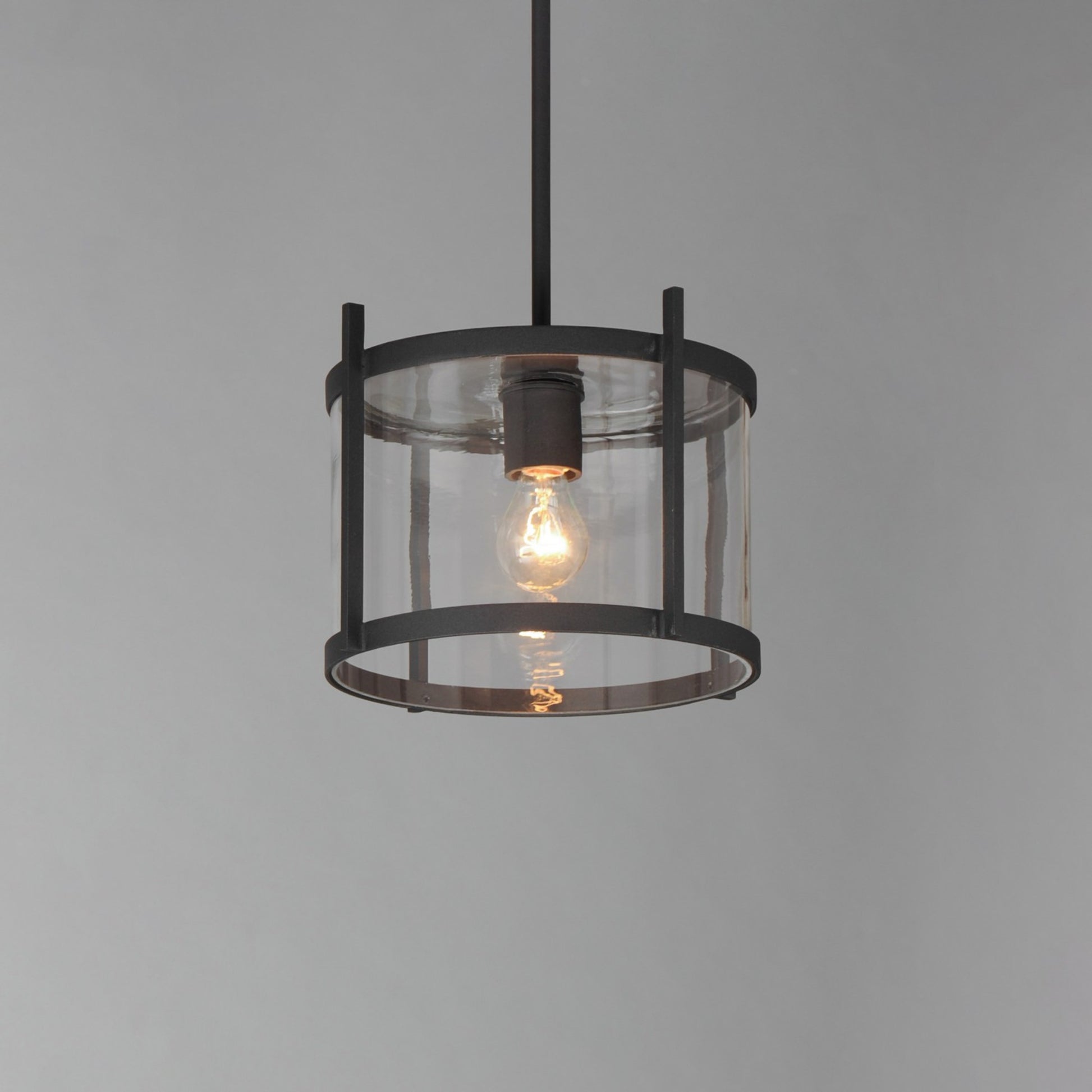 Belfry 12" Semi-Flush/Pendant, Black Finish - Bees Lighting