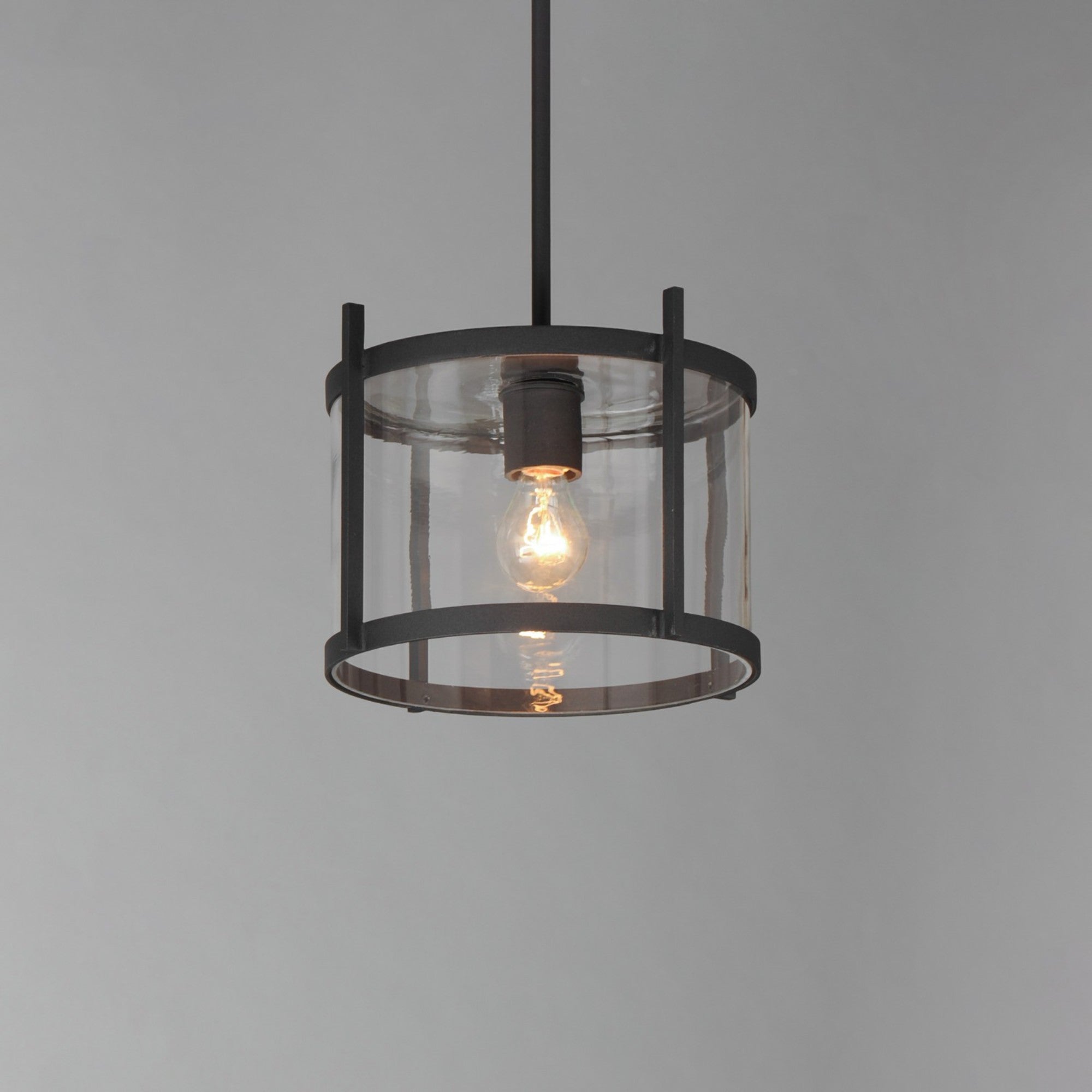 Belfry 12" Semi-Flush/Pendant, Black Finish - Bees Lighting
