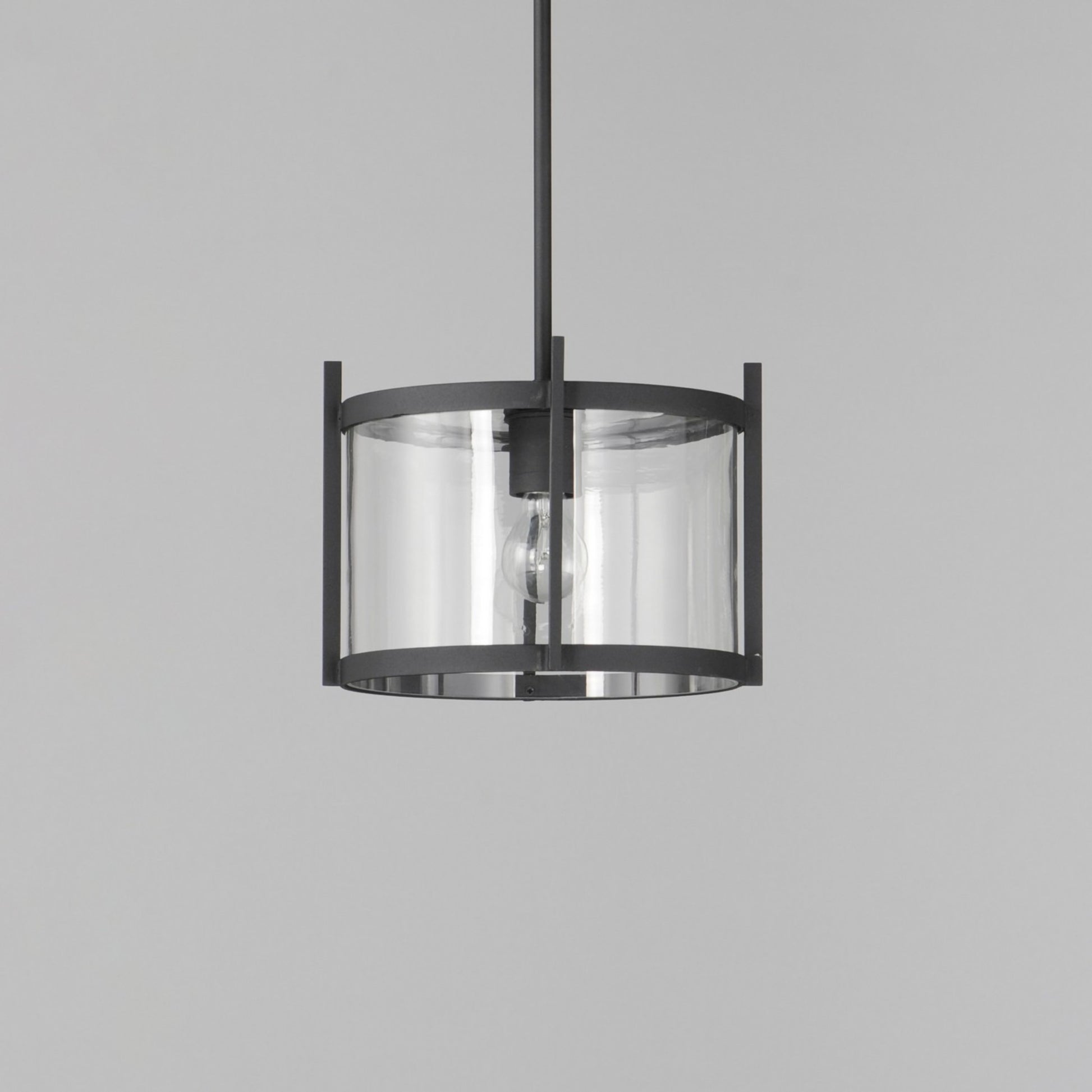 Belfry 12" Semi-Flush/Pendant, Black Finish - Bees Lighting