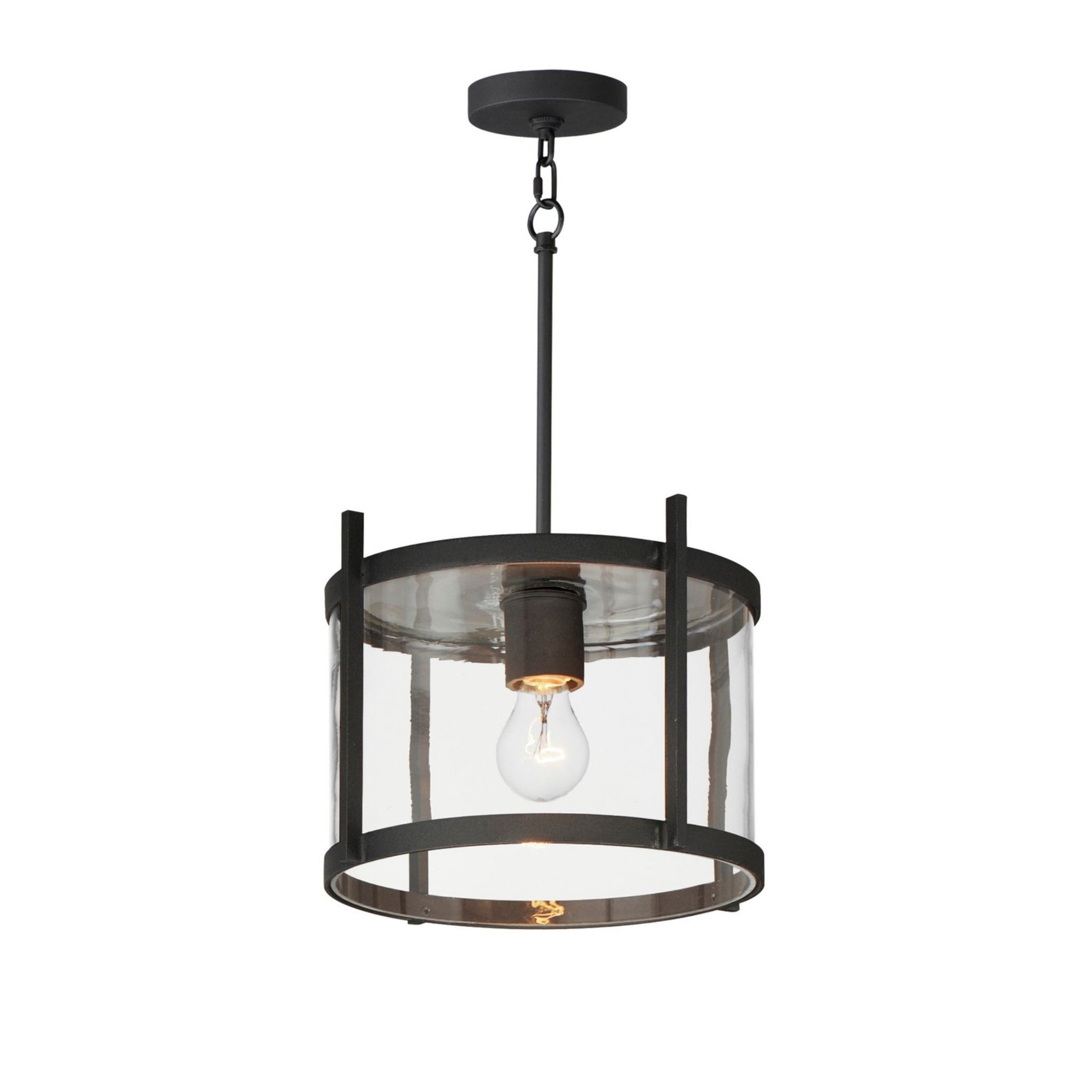 Belfry 12" Semi-Flush/Pendant, Black Finish - Bees Lighting