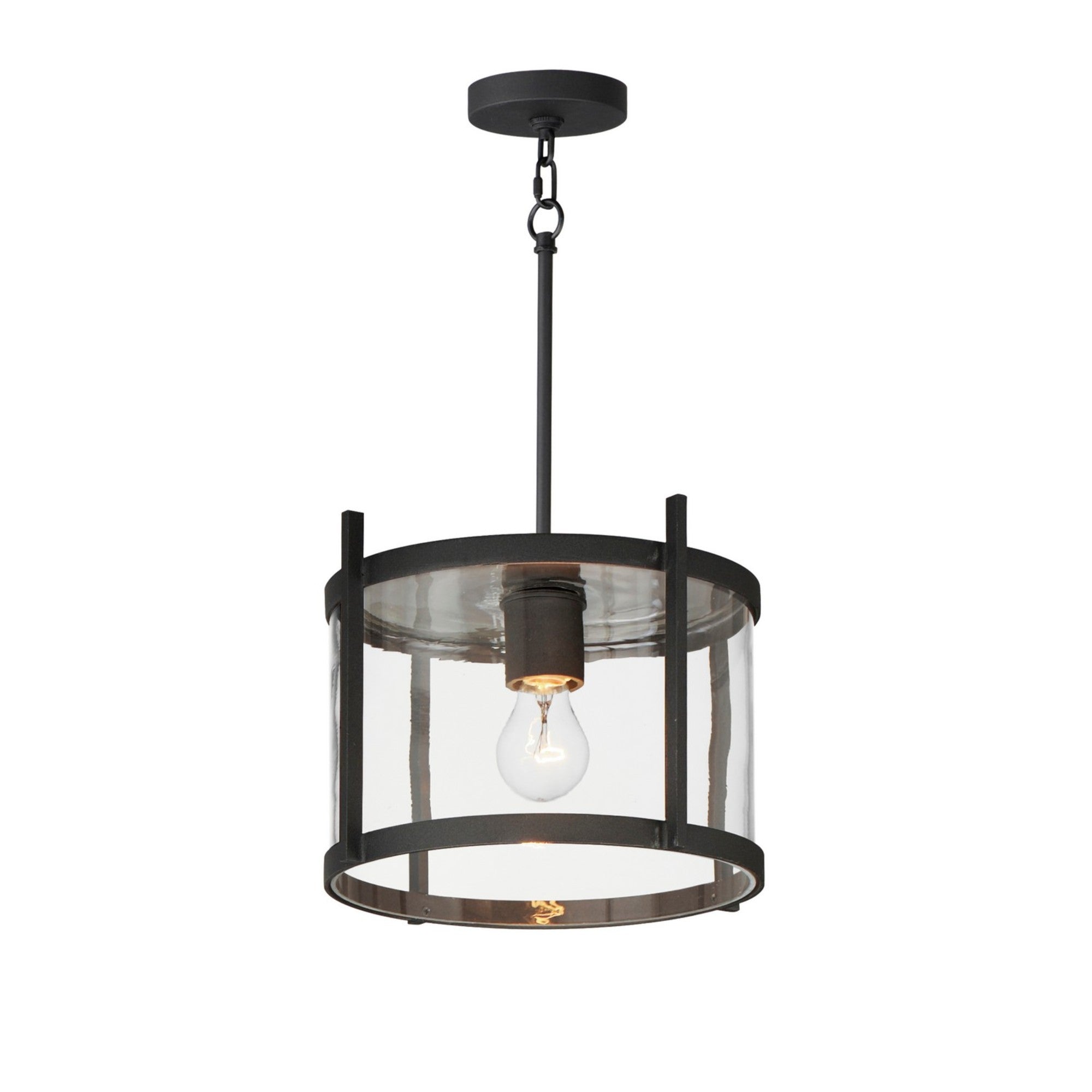 Belfry 12" Semi-Flush/Pendant, Black Finish - Bees Lighting
