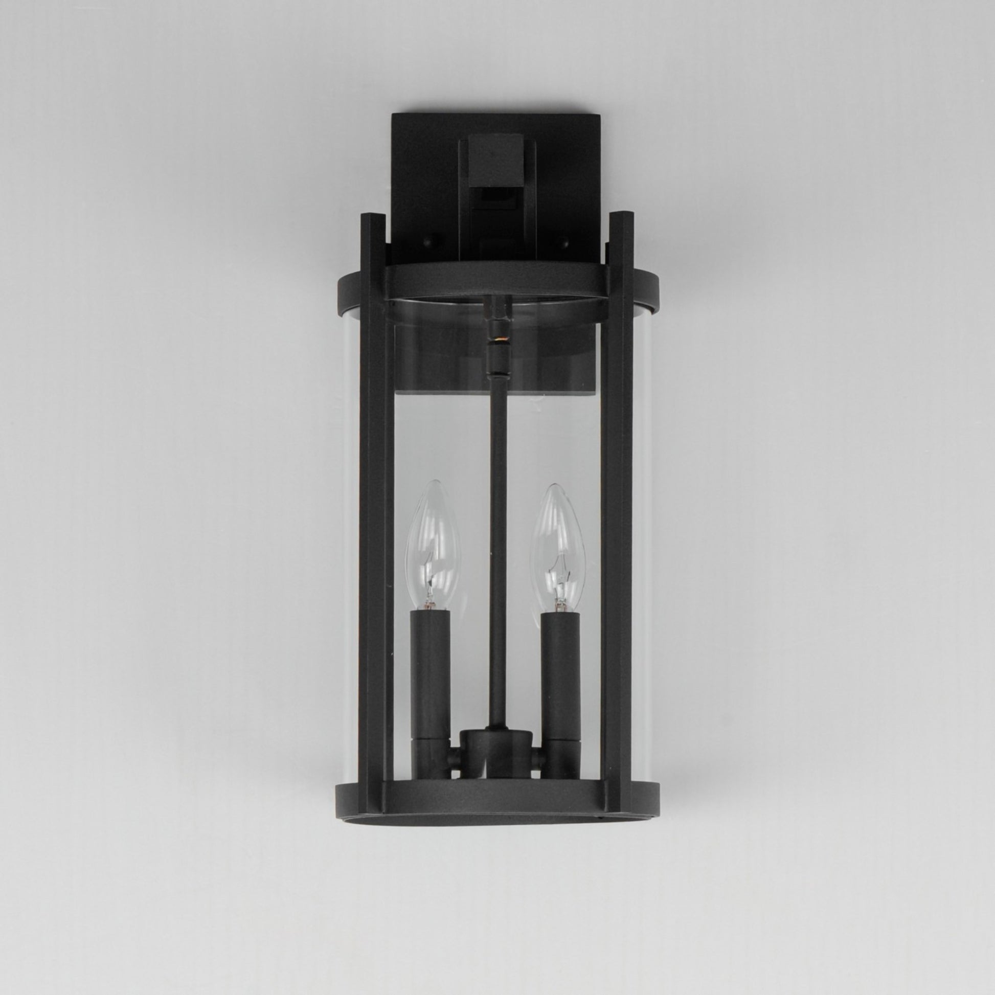 Belfry 16" 2-Light Outdoor Wall Sconce, Black Finish - Bees Lighting