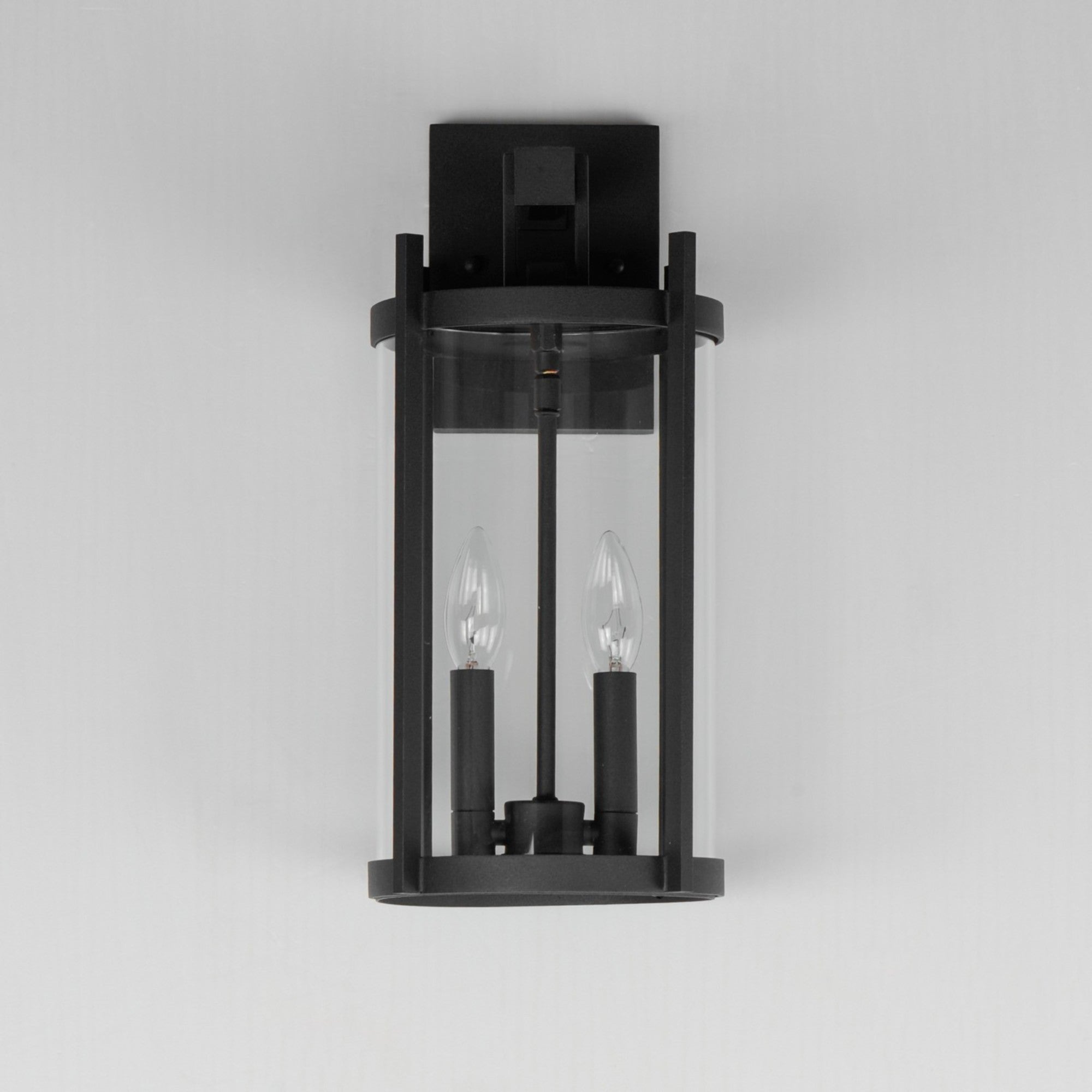 Belfry 16" 2-Light Outdoor Wall Sconce, Black Finish - Bees Lighting