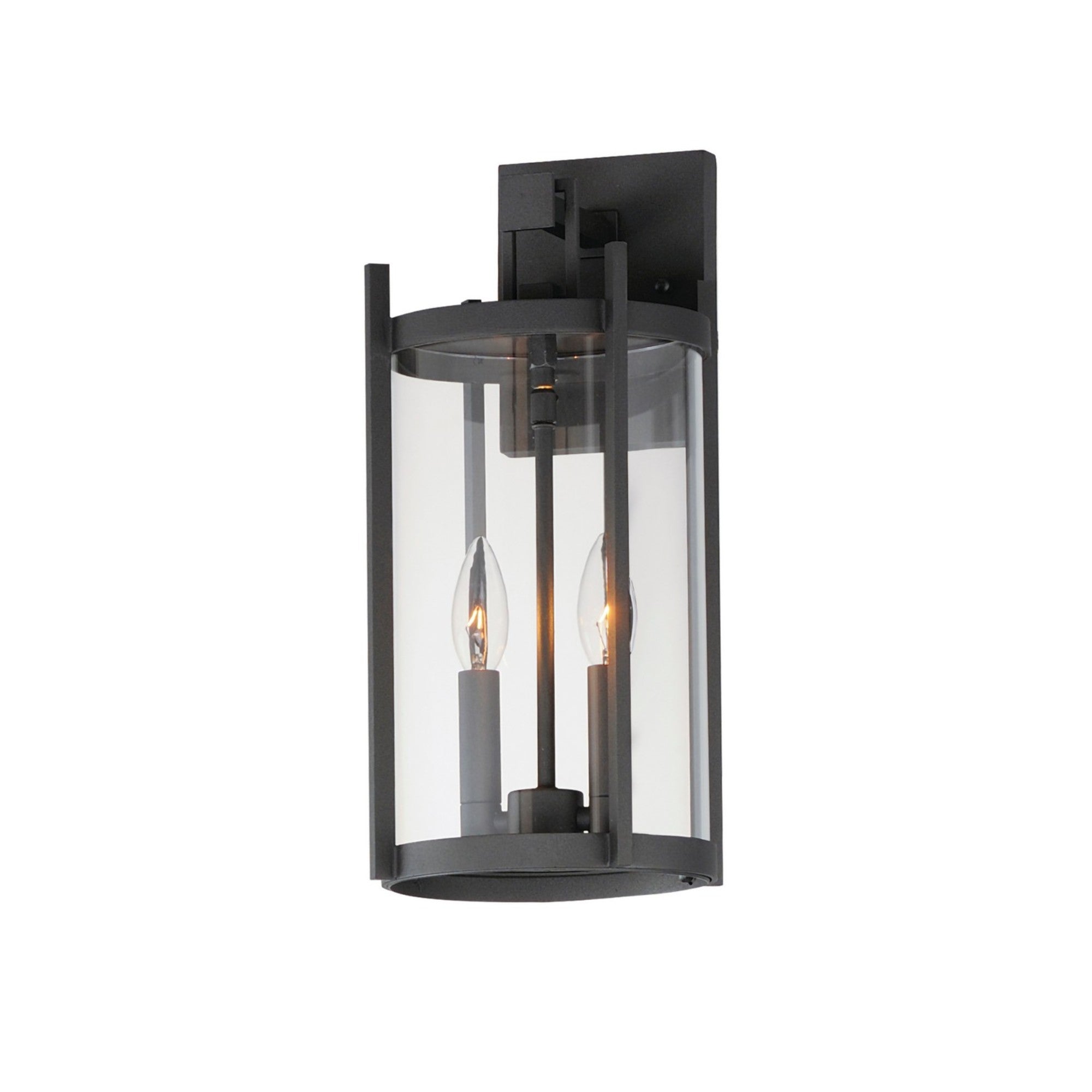 Belfry 16" 2-Light Outdoor Wall Sconce, Black Finish - Bees Lighting