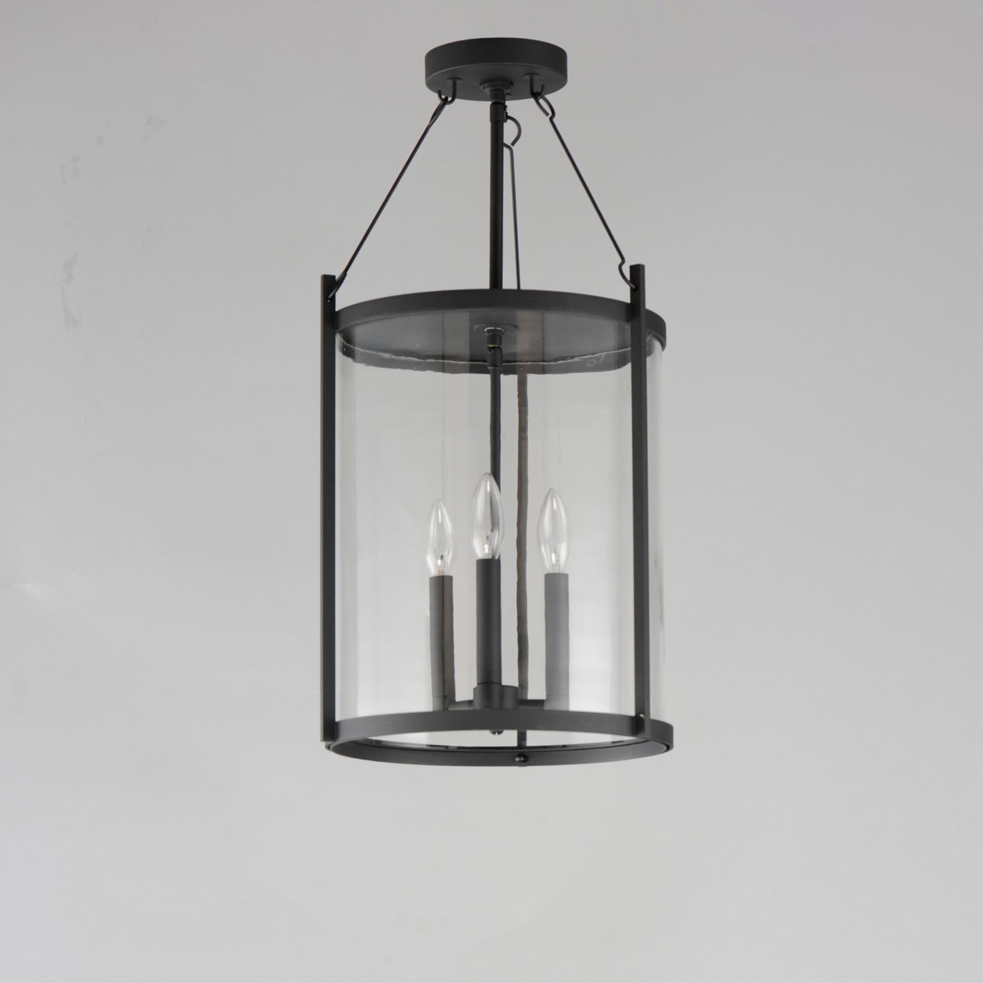 Belfry 25" 3-Light Pendant, Black Finish - Bees Lighting