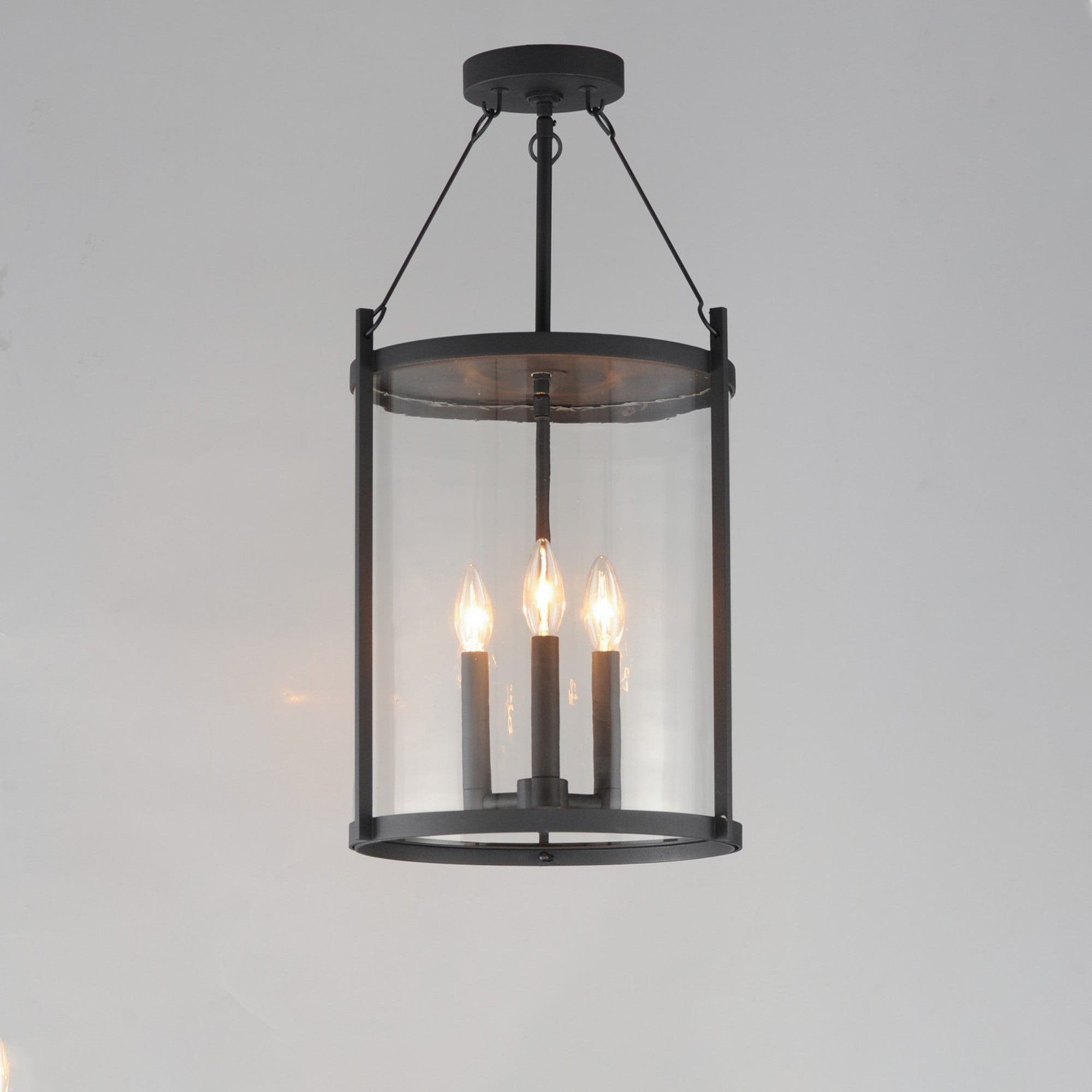 Belfry 25" 3-Light Pendant, Black Finish - Bees Lighting