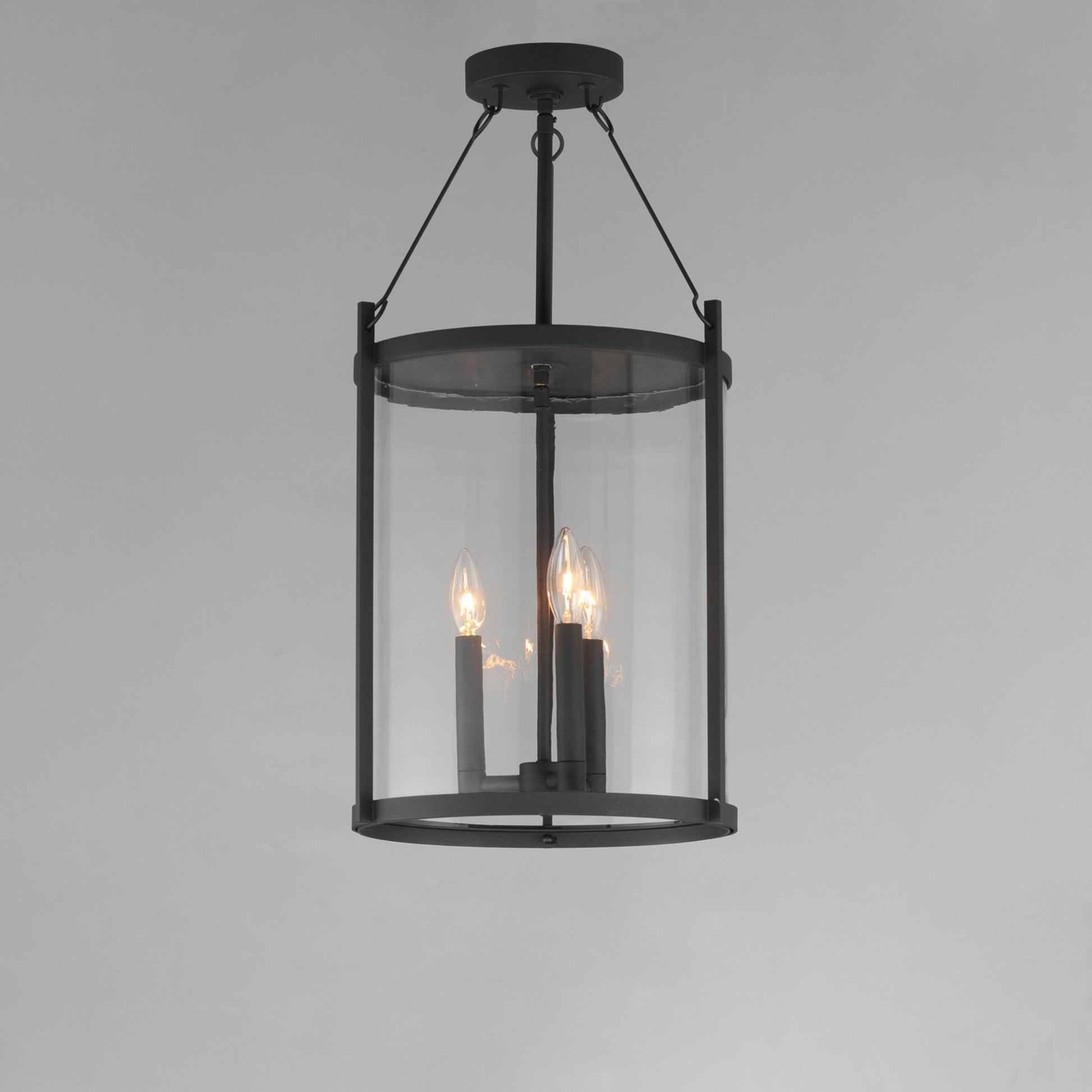 Belfry 25" 3-Light Pendant, Black Finish - Bees Lighting