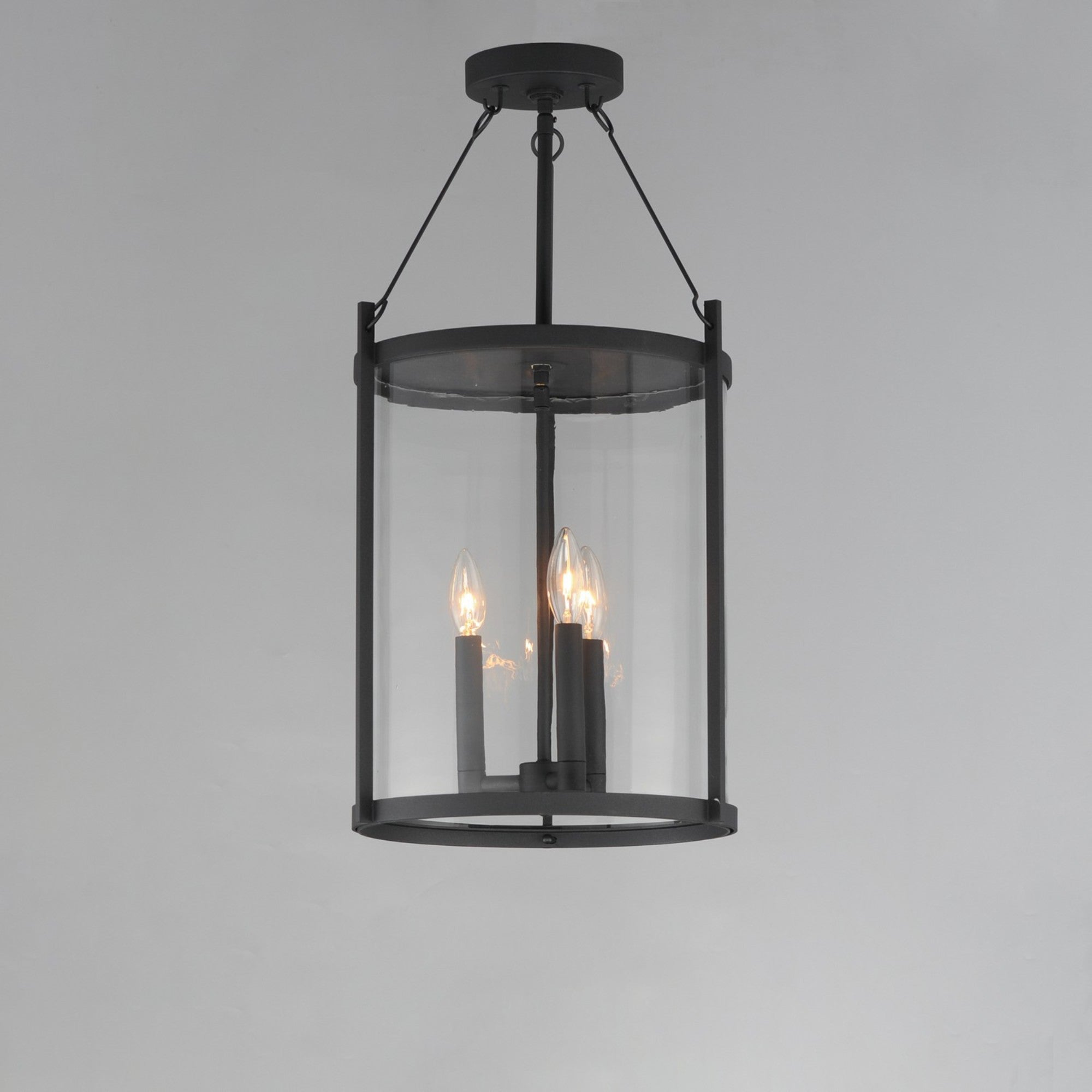 Belfry 25" 3-Light Pendant, Black Finish - Bees Lighting