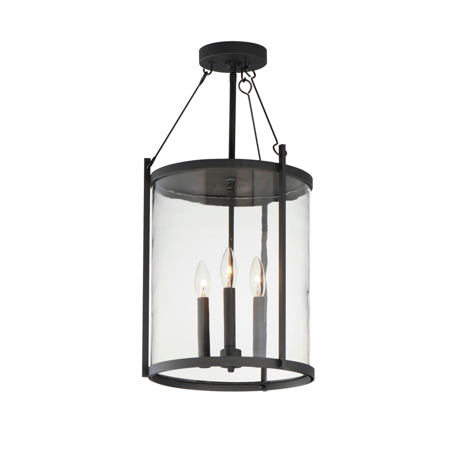 Belfry 25" 3-Light Pendant, Black Finish - Bees Lighting