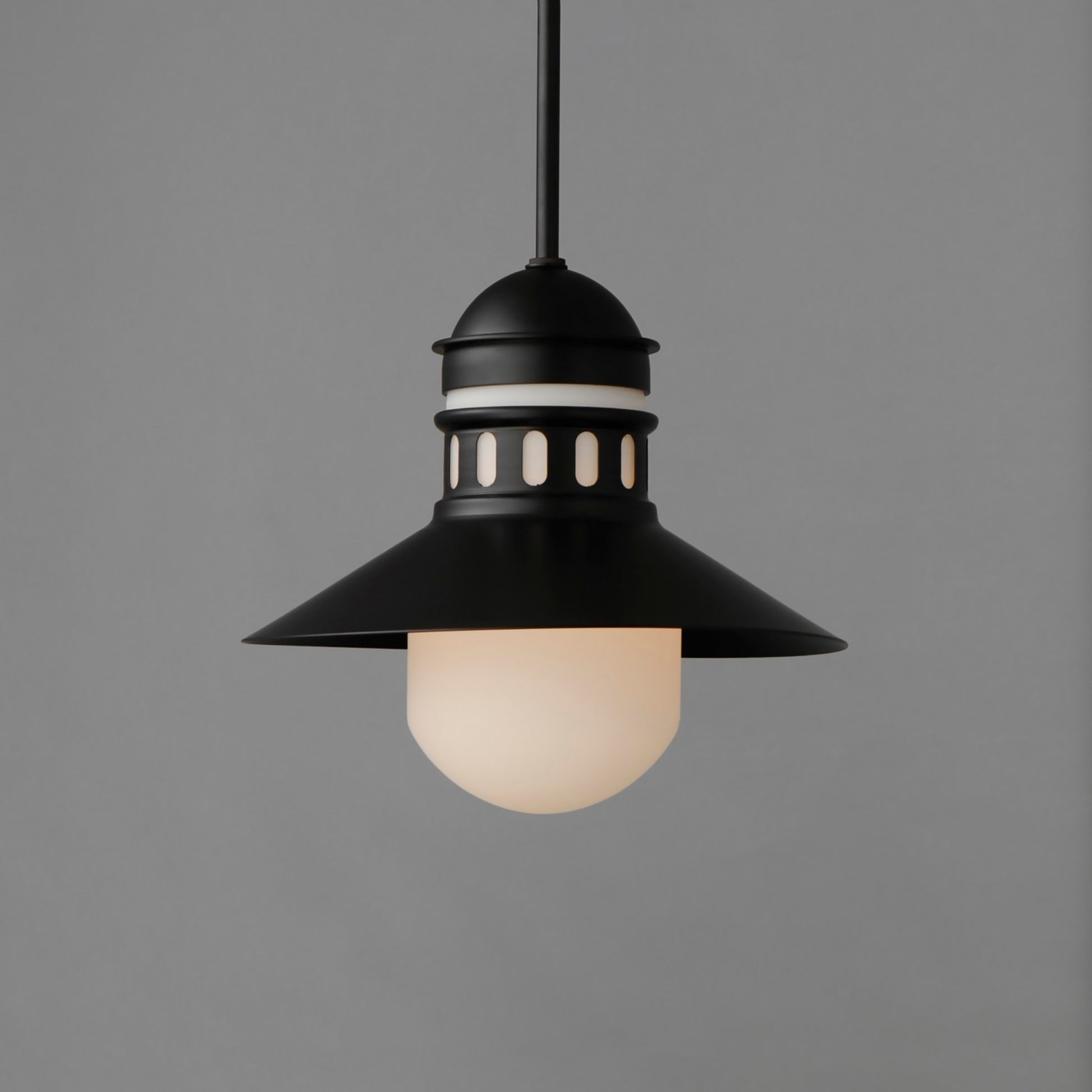 Admiralty 12" Outdoor Pendant, Black Finish - Bees Lighting