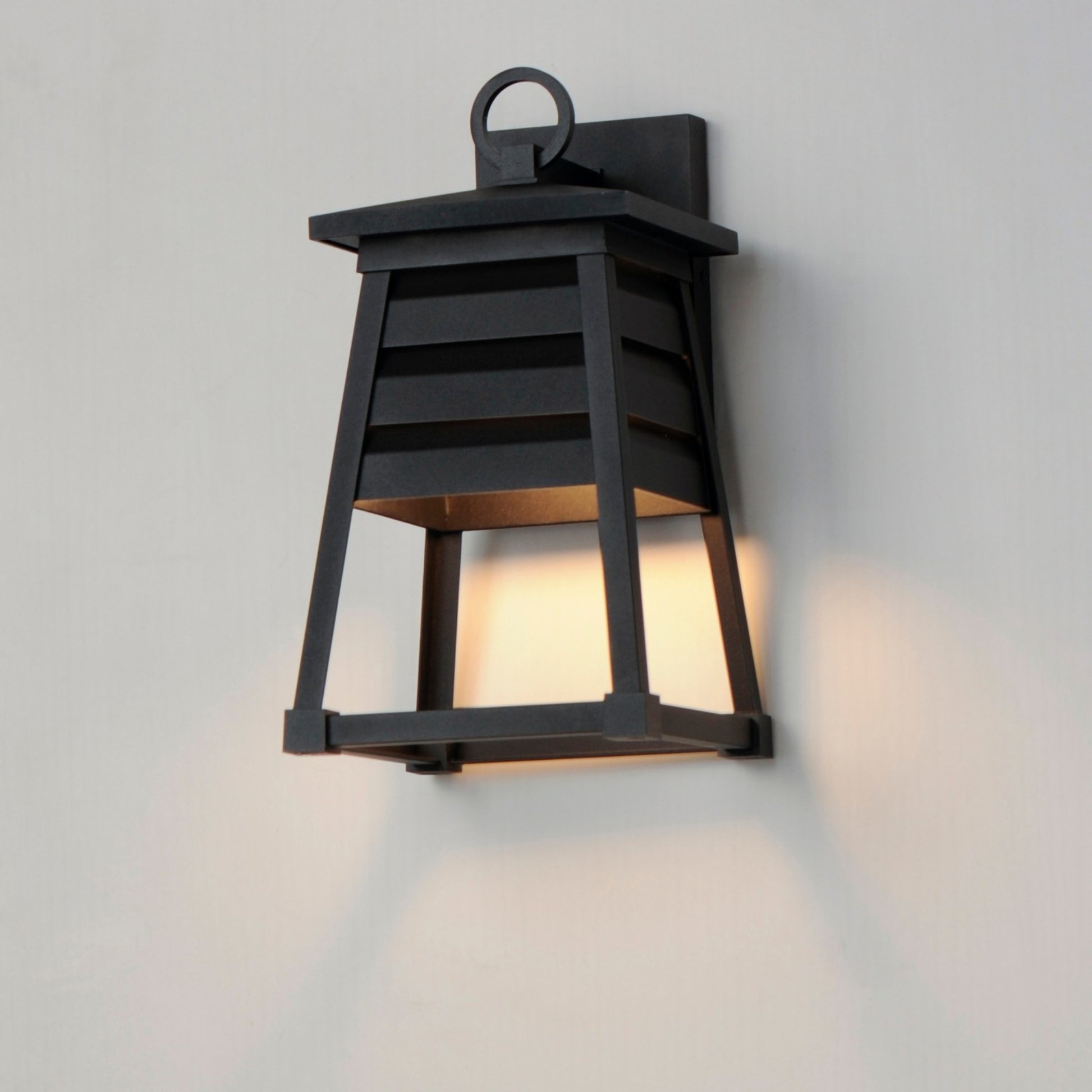 Shutters 14" Outdoor Wall Sconce, Black Finish - Bees Lighting