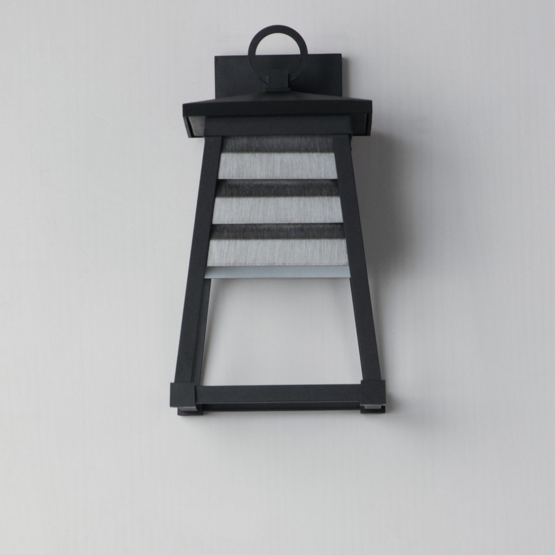 Shutters 14" Outdoor Wall Sconce, Weathered Zinc Finish - Bees Lighting