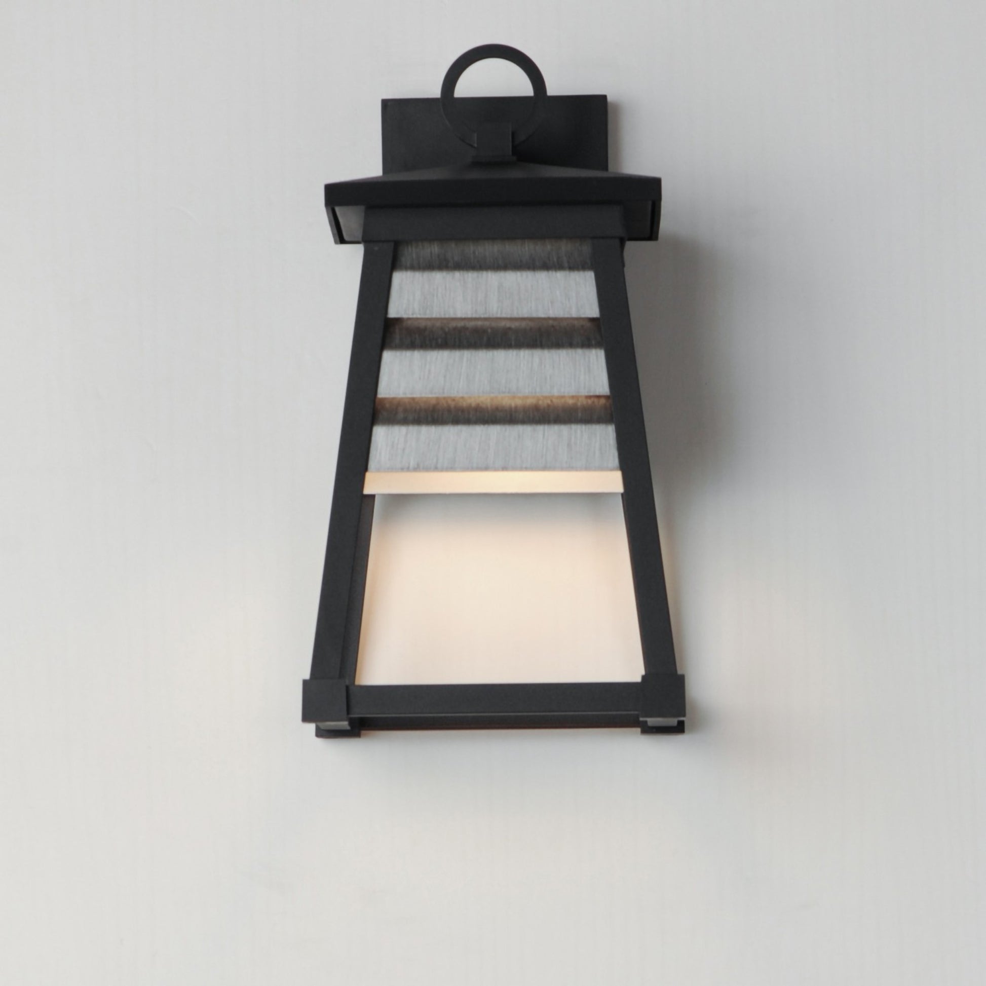 Shutters 14" Outdoor Wall Sconce, Weathered Zinc Finish - Bees Lighting