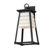 Shutters 18" Outdoor Wall Sconce, Black Finish, White Louver - Bees Lighting