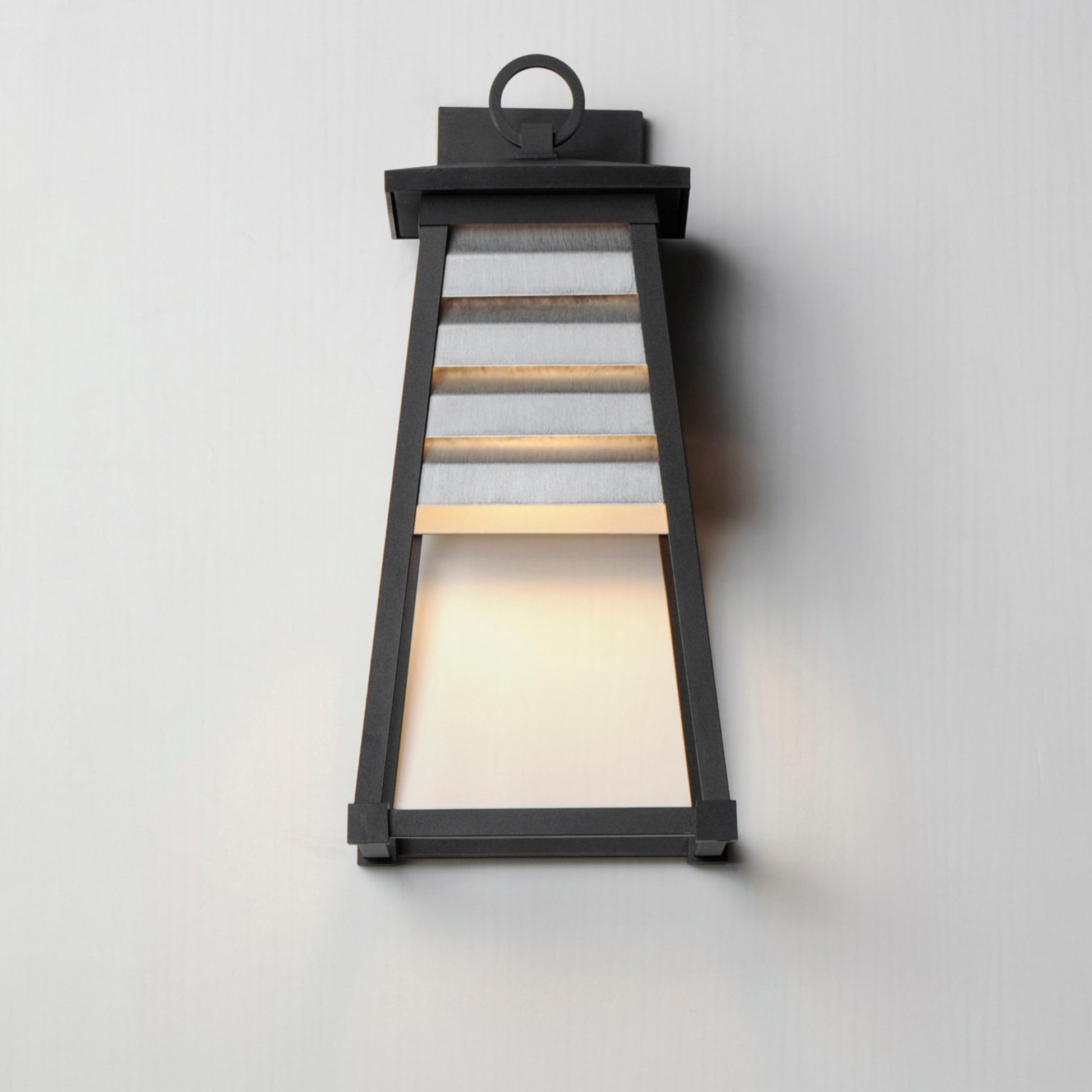 Shutters 18" Outdoor Wall Sconce, Weathered Zinc Finish - Bees Lighting