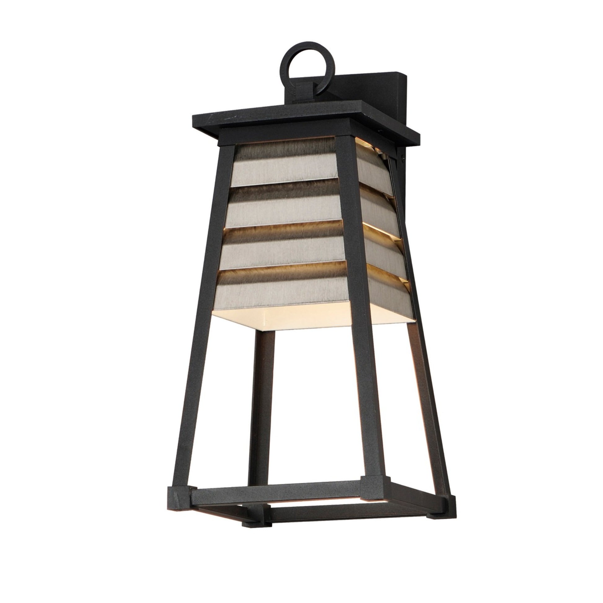 Shutters 18" Outdoor Wall Sconce, Weathered Zinc Finish - Bees Lighting