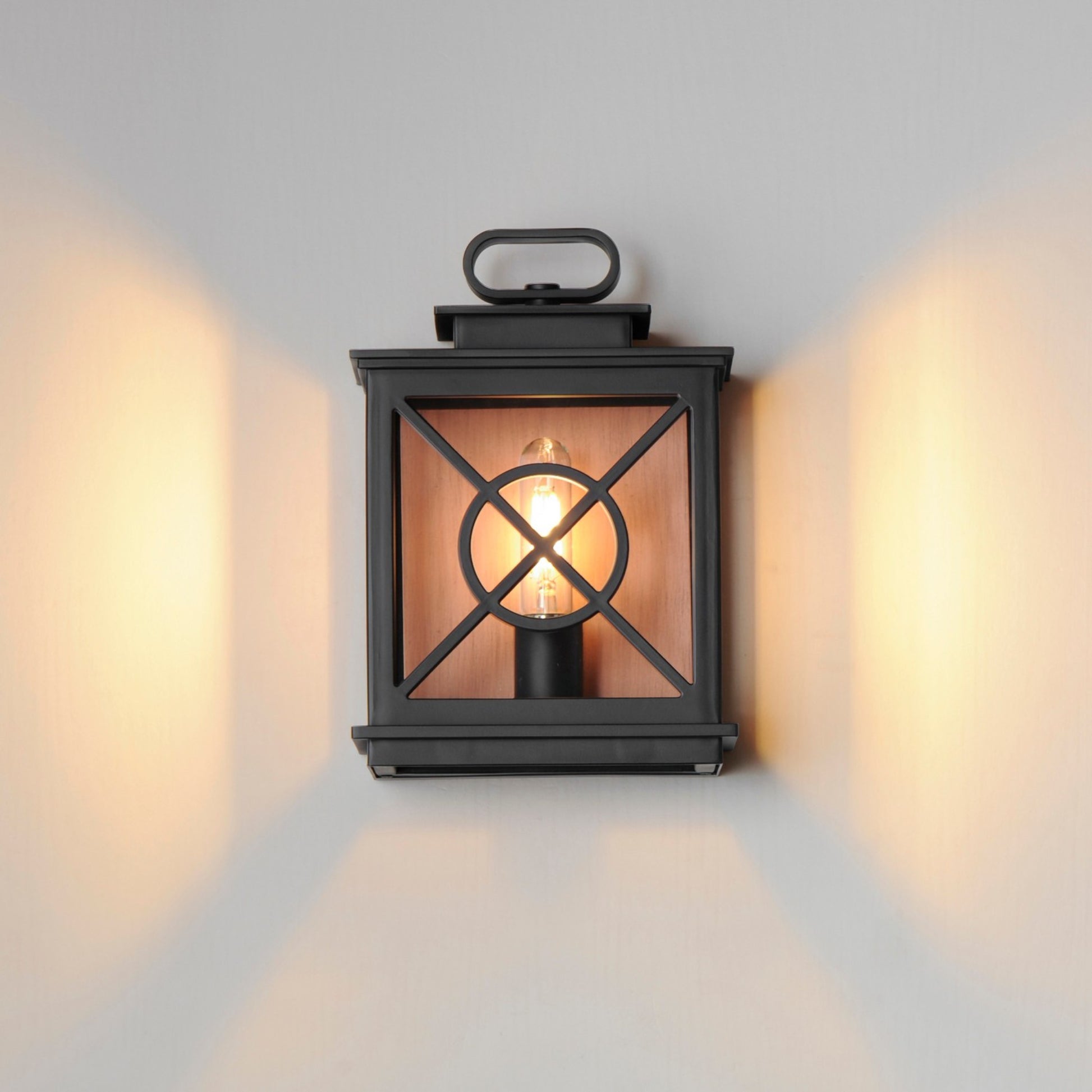 Yorktown VX 12" Outdoor Wall Sconce, Black & Aged Copper Finish - Bees Lighting