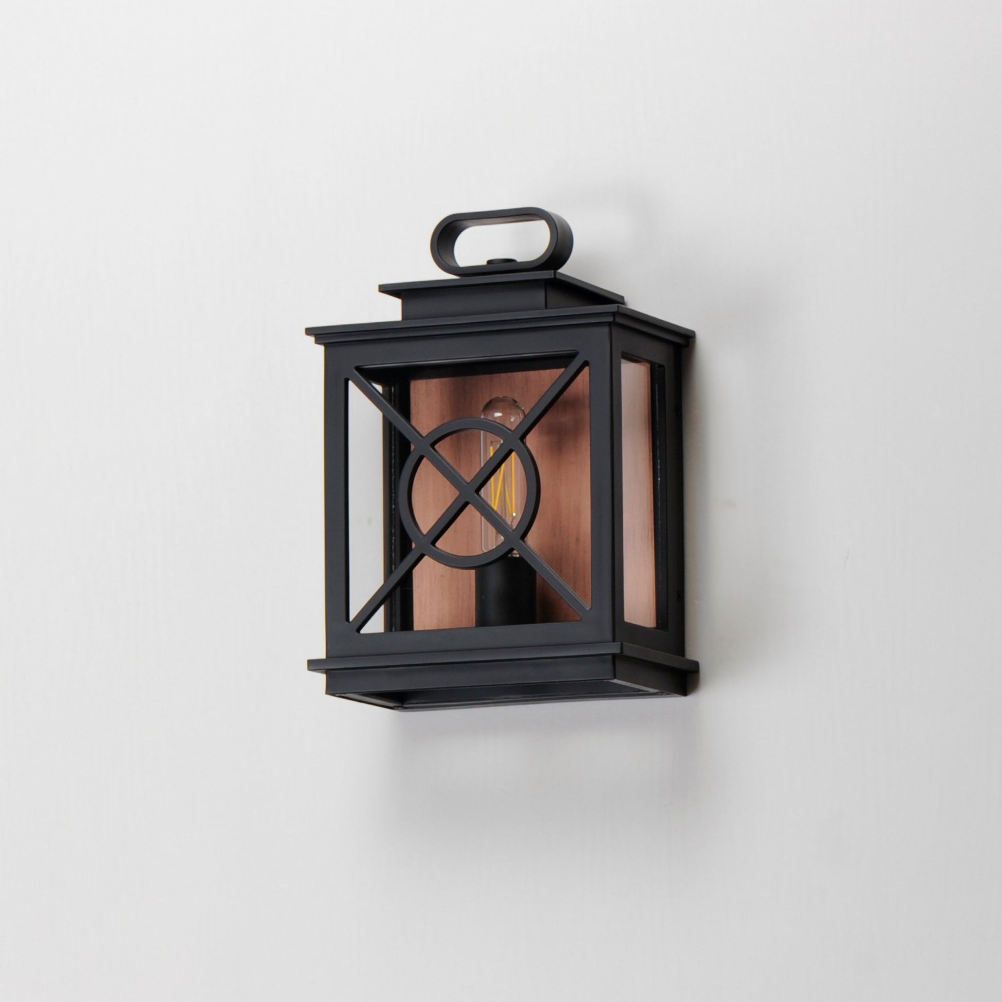 Yorktown VX 12" Outdoor Wall Sconce, Black & Aged Copper Finish - Bees Lighting