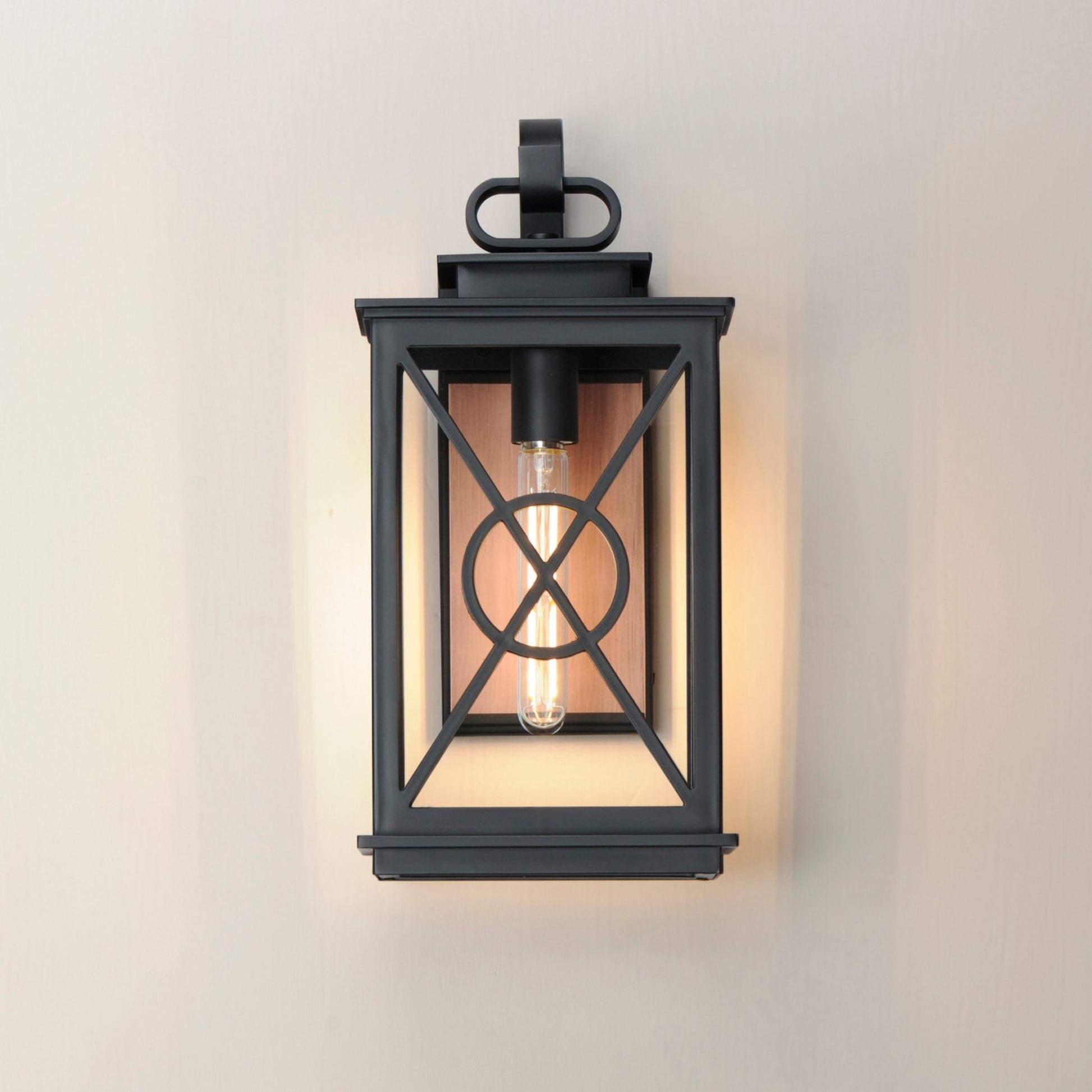Yorktown VX 18" Outdoor Wall Sconce, Black & Aged Copper Finish - Bees Lighting