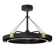 Jewel Wifi-Enabled LED Fandelight 33 Inch Black and Gold Finish - Bees Lighting