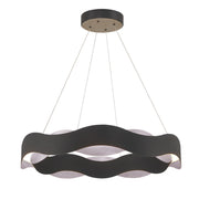 Vaughan 34" LED Chandelier, Silver & Black Finish - Bees Lighting