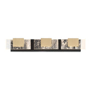 Kasha 3-Light 28" LED Vanity, Gold & Black Finish - Bees Lighting