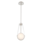 Solari 19" LED Pendant, Polished Nickel Finish - Bees Lighting