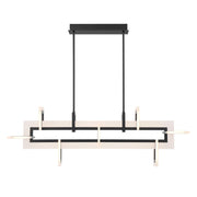 Inizio 48" LED Linear Chandelier, Black Finish - Bees Lighting