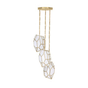 Heera 3-Light 18" Multi Drop Chandelier, Antique Brass Finish - Bees Lighting