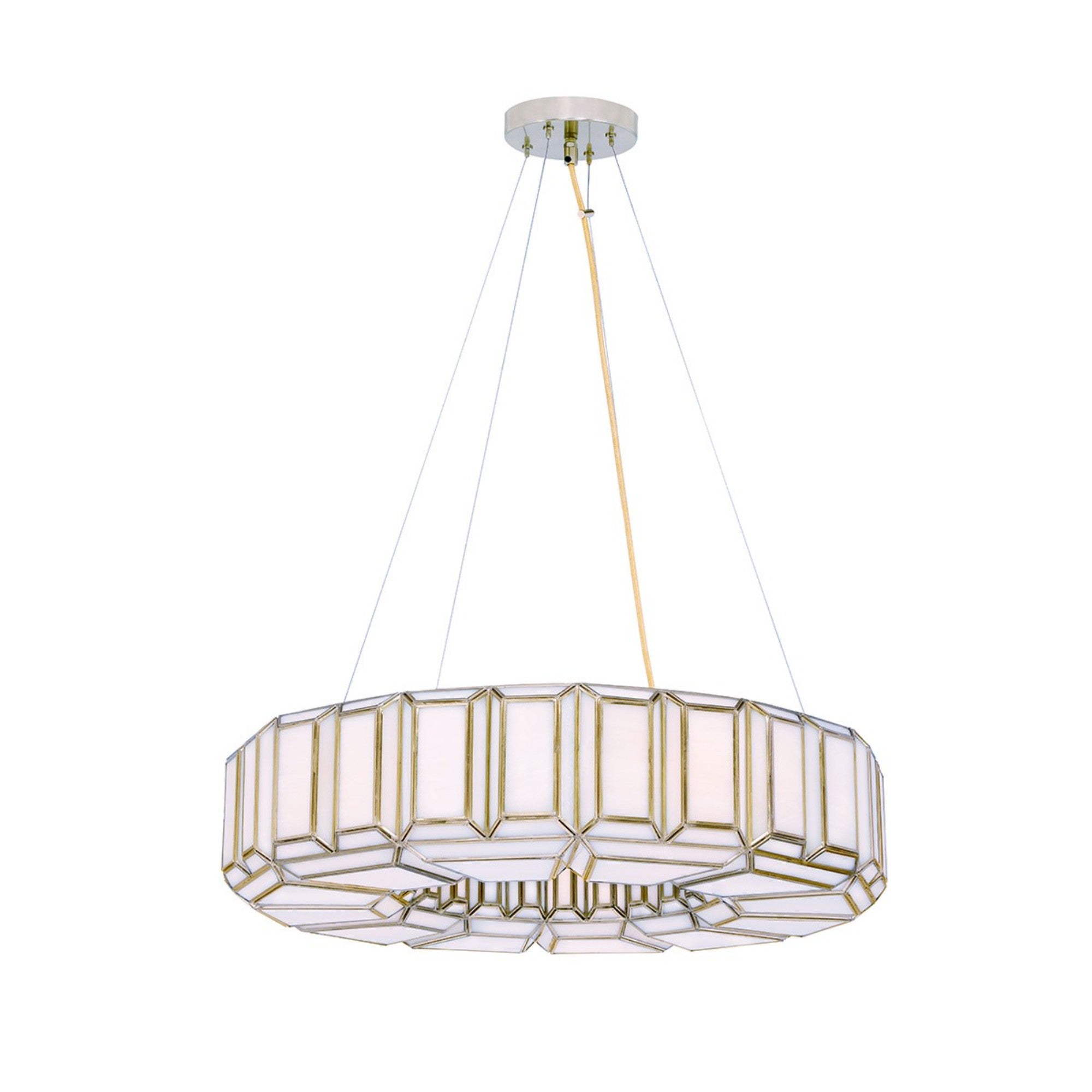 Belmont 8-Light 28" Chandelier, Antique Brass Finish - Bees Lighting