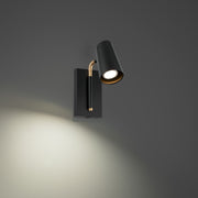 Stylus 8" LED Swing Arm Light, Black & Gold Finish - Bees Lighting
