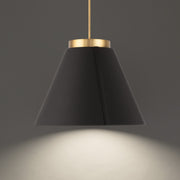 Bentley 24" LED Pendant, Black & Aged Brass Finish - Bees Lighting